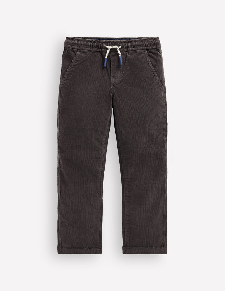 Slim Pull-on Pants-Grey Cord