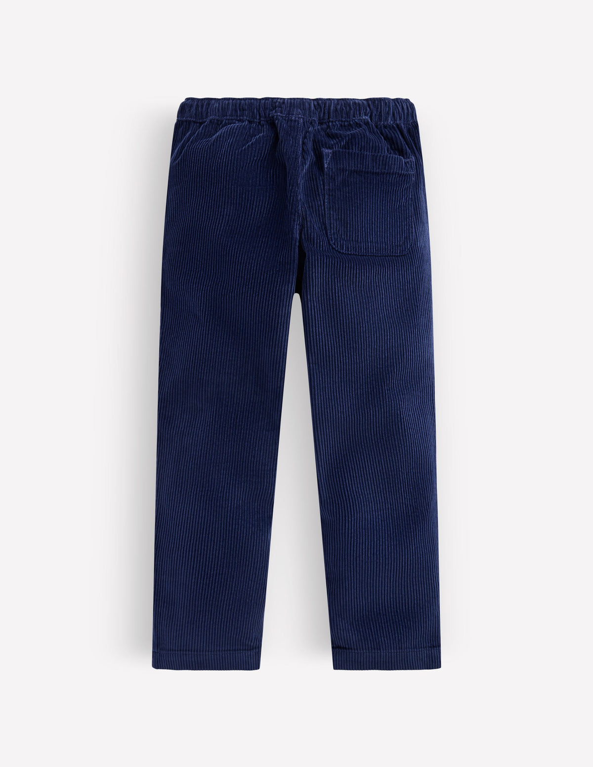 Easy Straight Cord Trousers-Navy-2