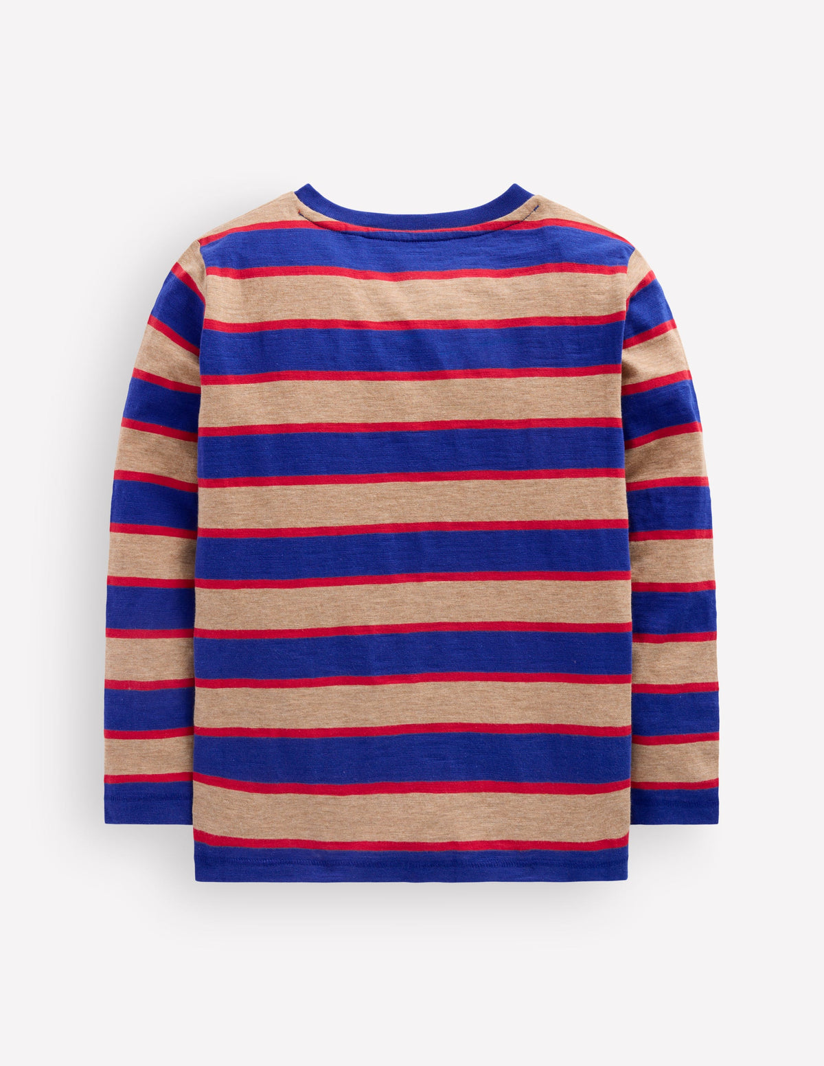 Everyday Long Sleeve T-Shirt-Brown/Blue/Red - Image 2