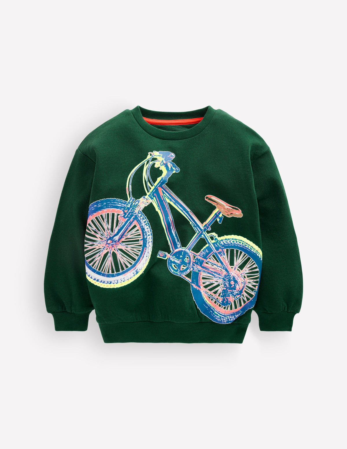 Glow-In-The-Dark Sweatshirt-Hunter Green Bike - Image 1