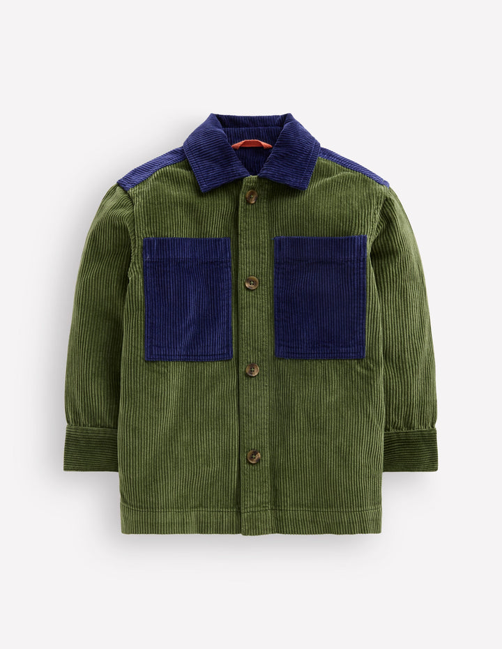 Front Pocket Overshirt-Brunswick Green