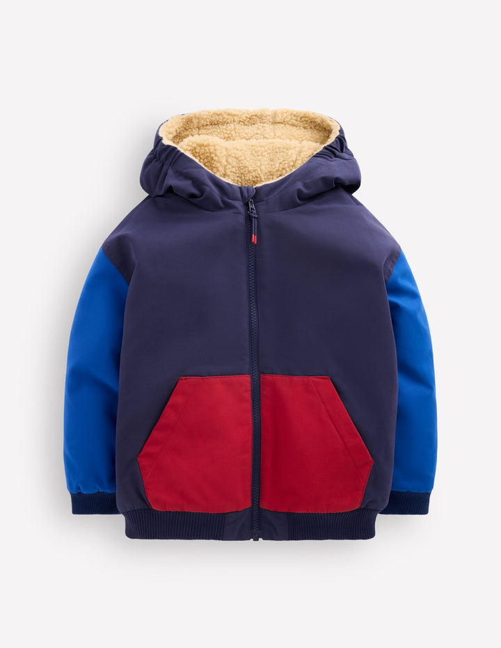 Reversible Borg Bomber-BLUE and RED colourblock
