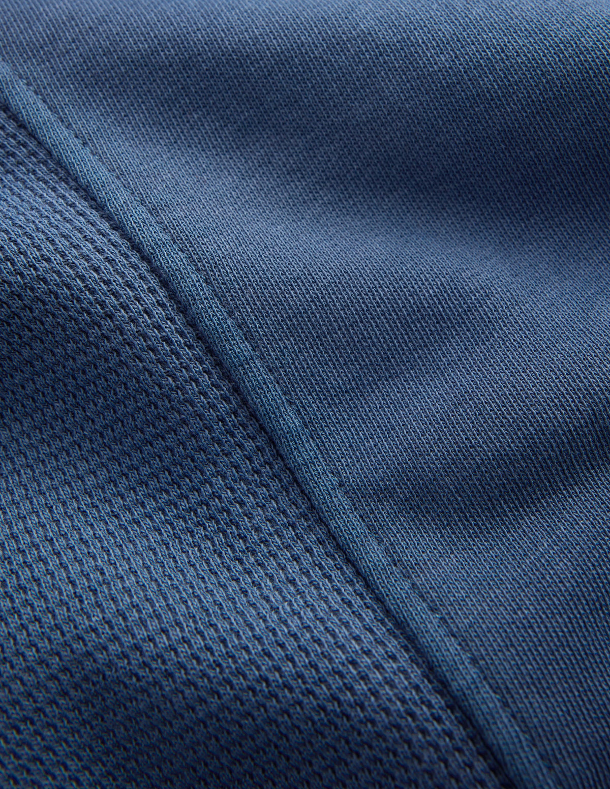 Garment Dye Waffle Mix Sweater-Denim Blue-3