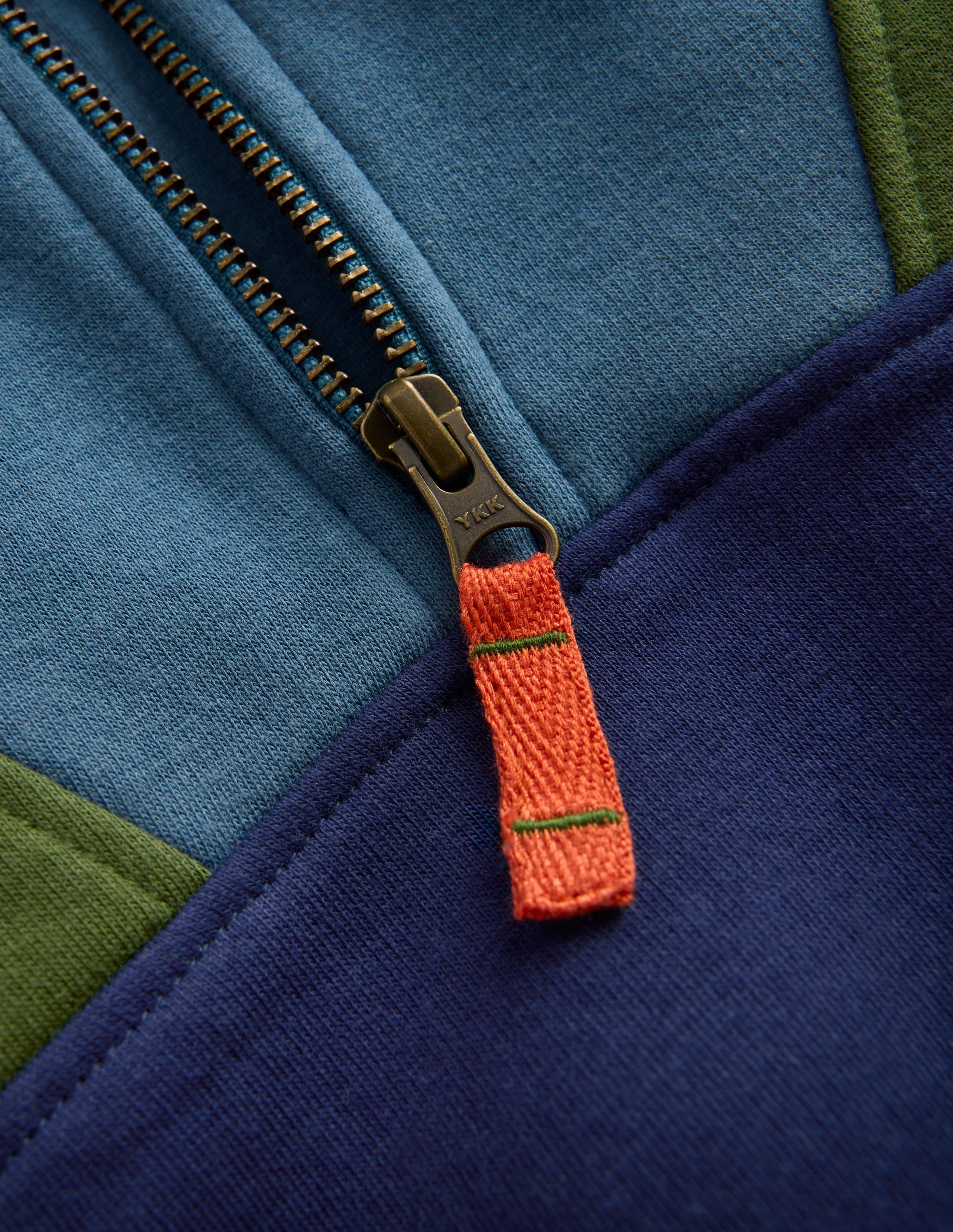 Half-zip Sweatshirt-Brunswick Green Colourblock - Image 3