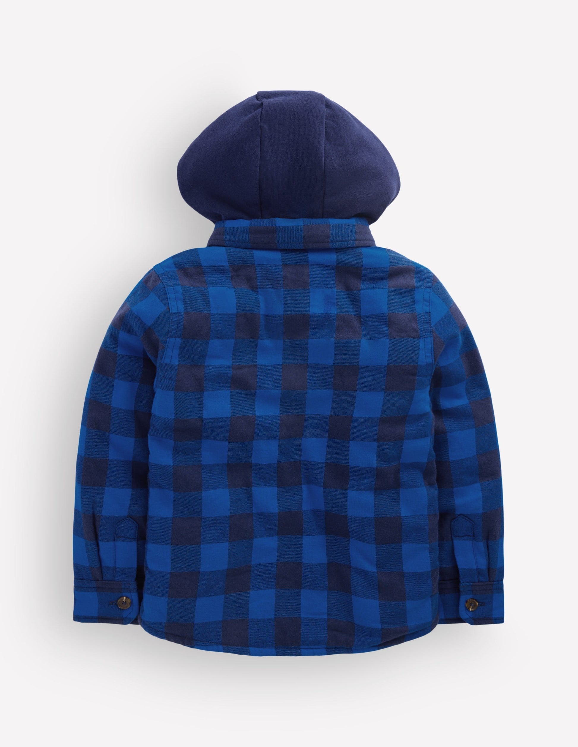 Borg Lined Hooded Shirt-Surf The Web/Navy-2