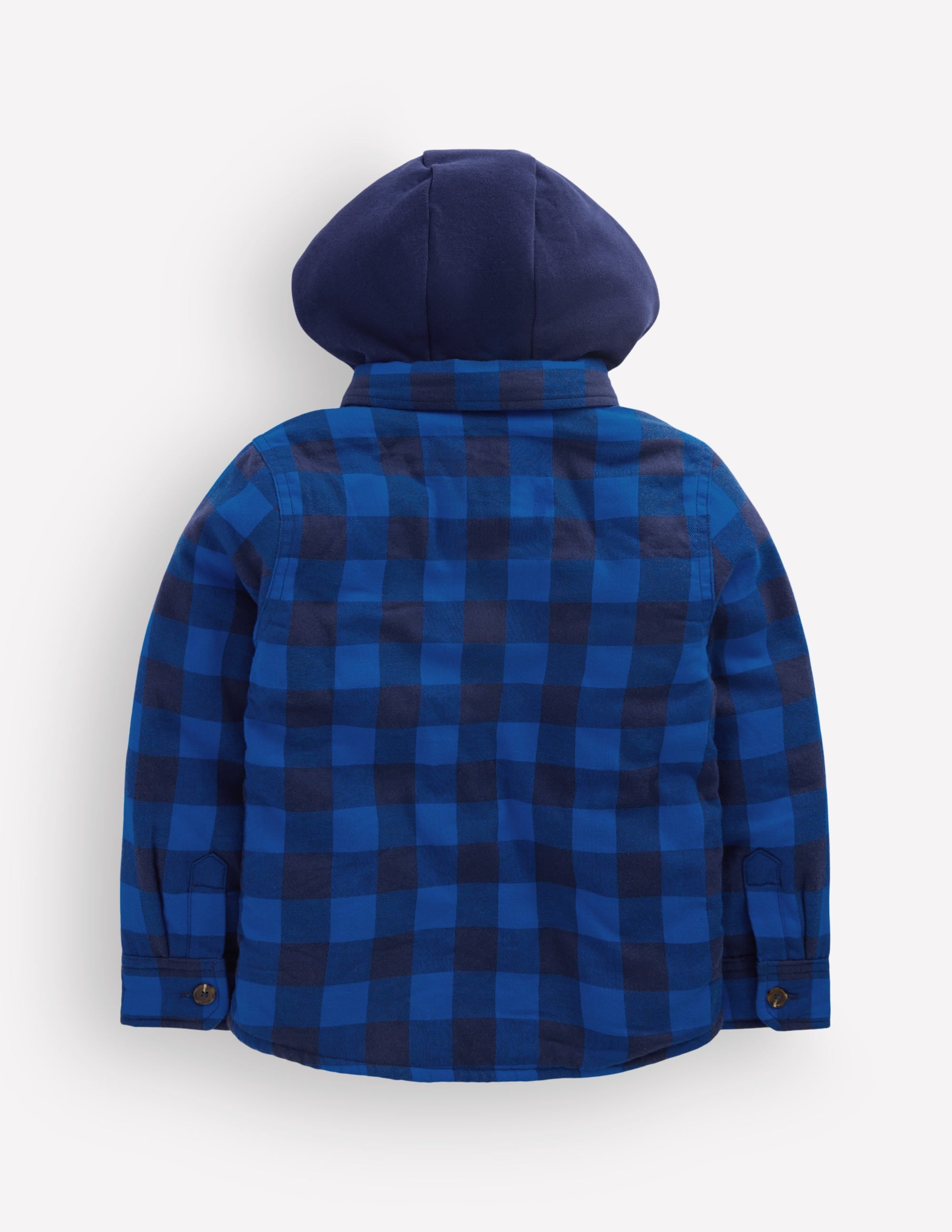 Borg Lined Hooded Shirt-Surf The Web/Navy - Image 2