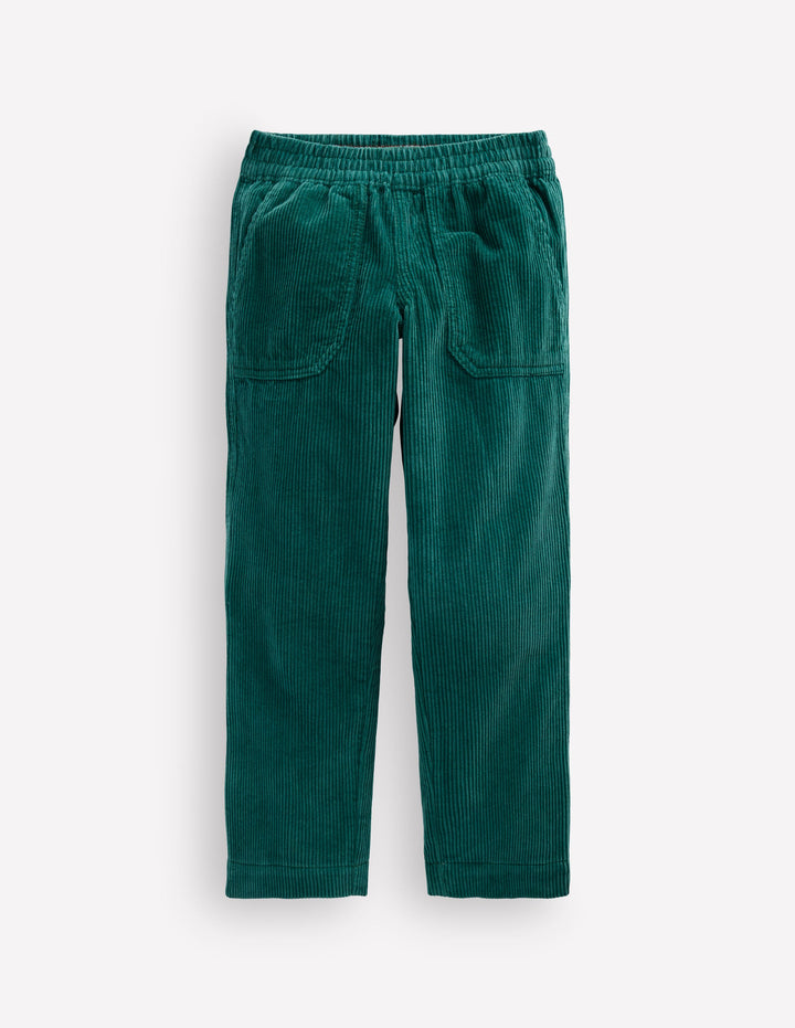 Pull-on Cord Pants-MALLARD GREEN