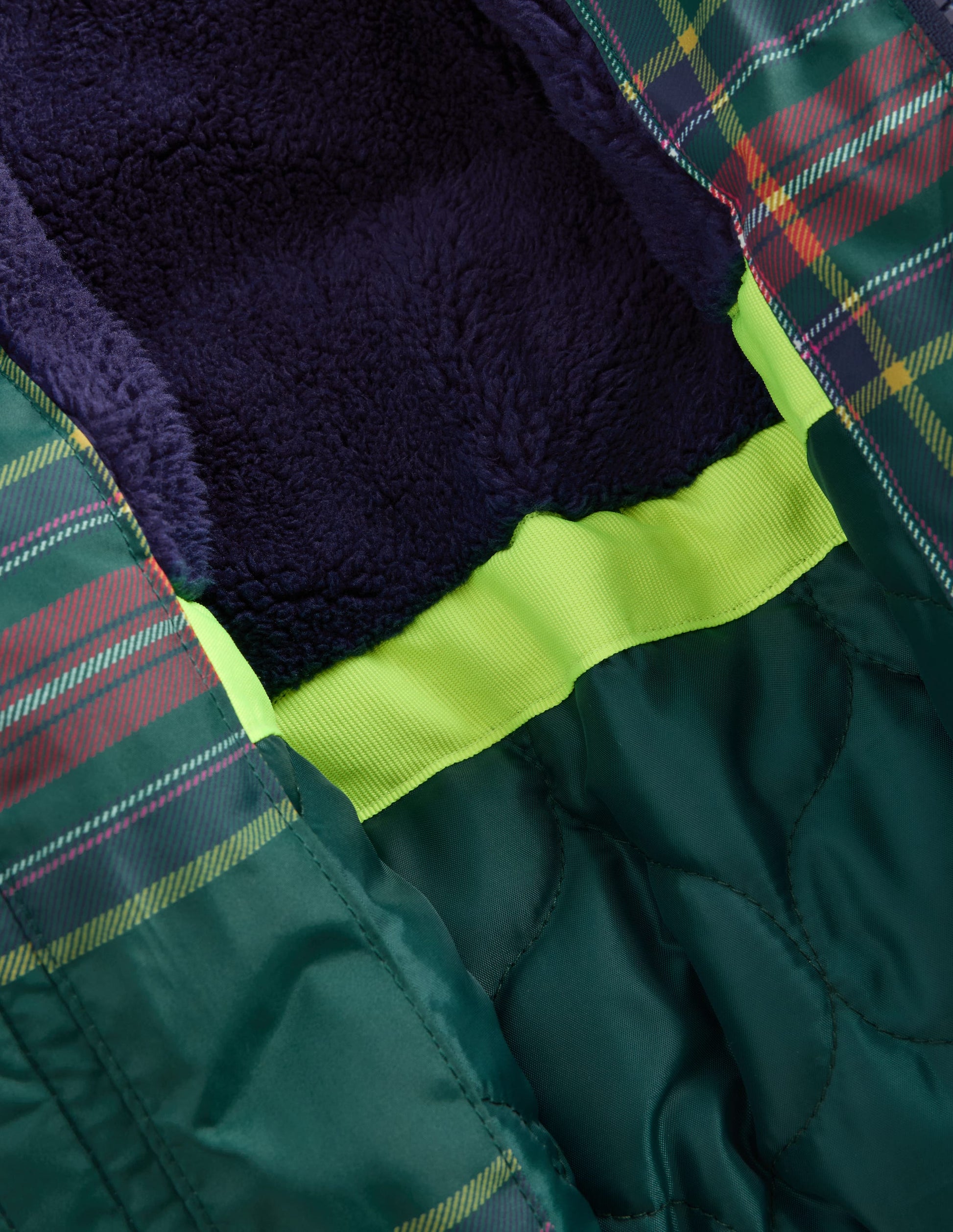 Fun Padded Coat-Green Check-10