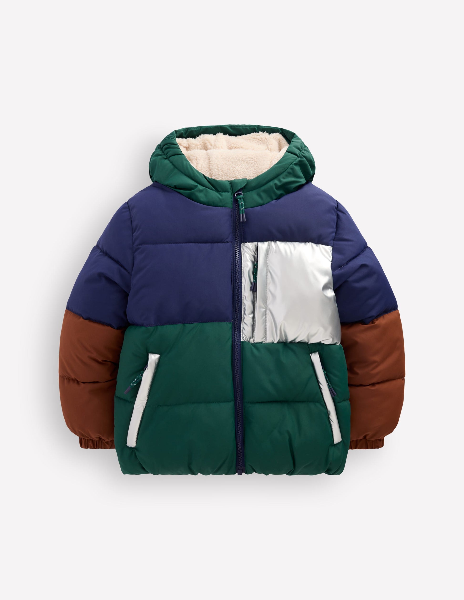 Fun Padded Coat-Sea Moss/ Tortoise Shell-5