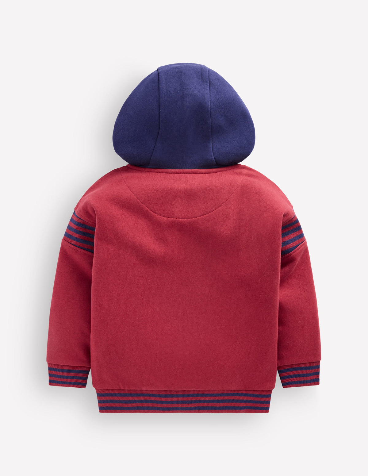 Colourblock Hoodie-Red Earth - Image 2