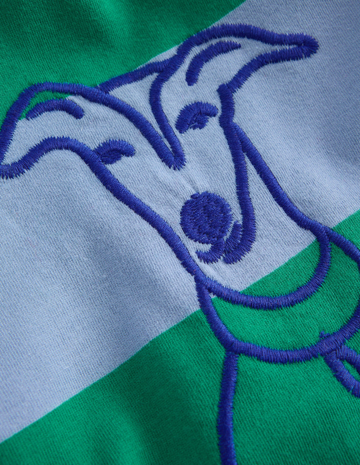 Striped Stitch Detail T-Shirt-Dog-3