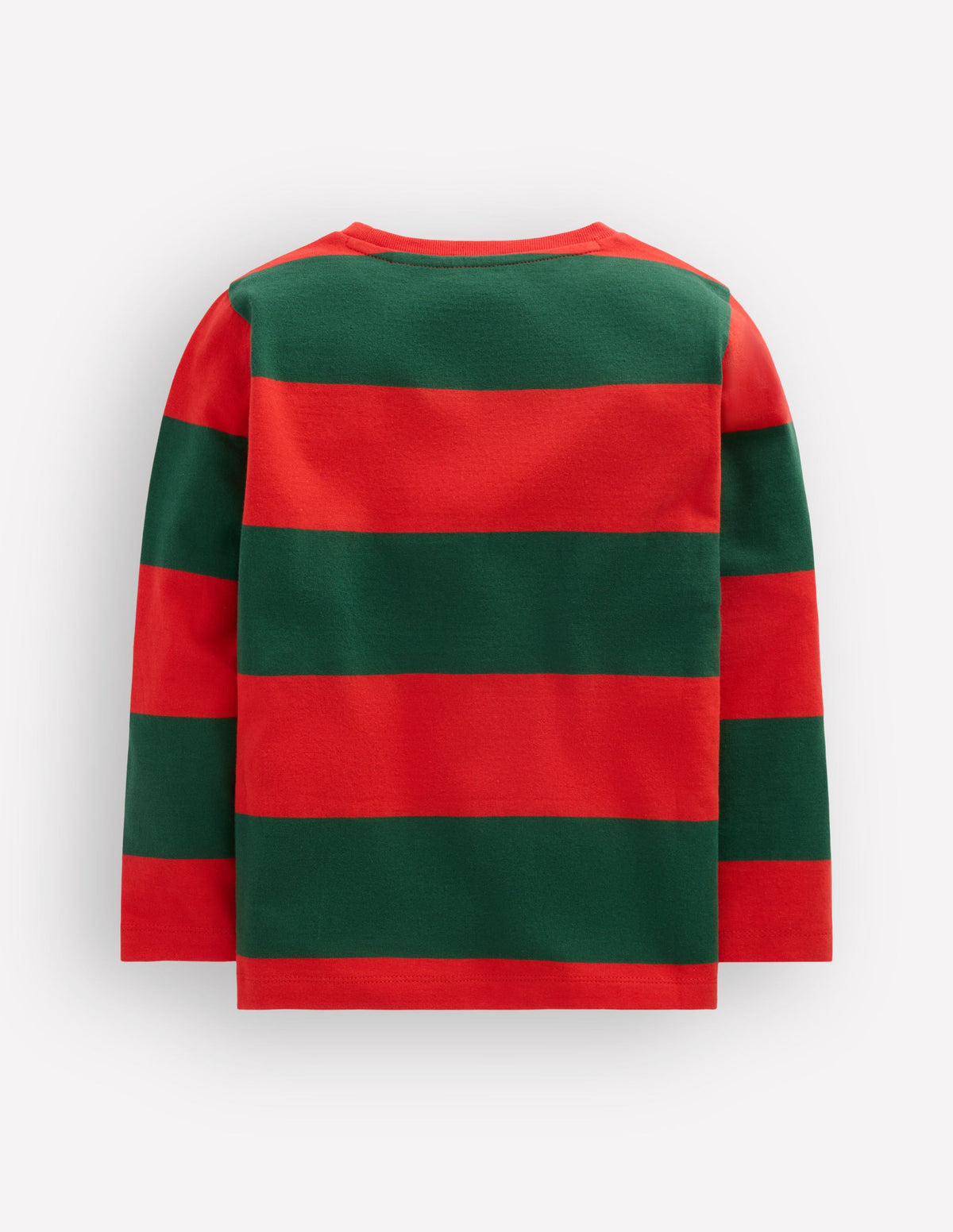 Striped Stitch Detail T-Shirt-Reindeer - Image 2
