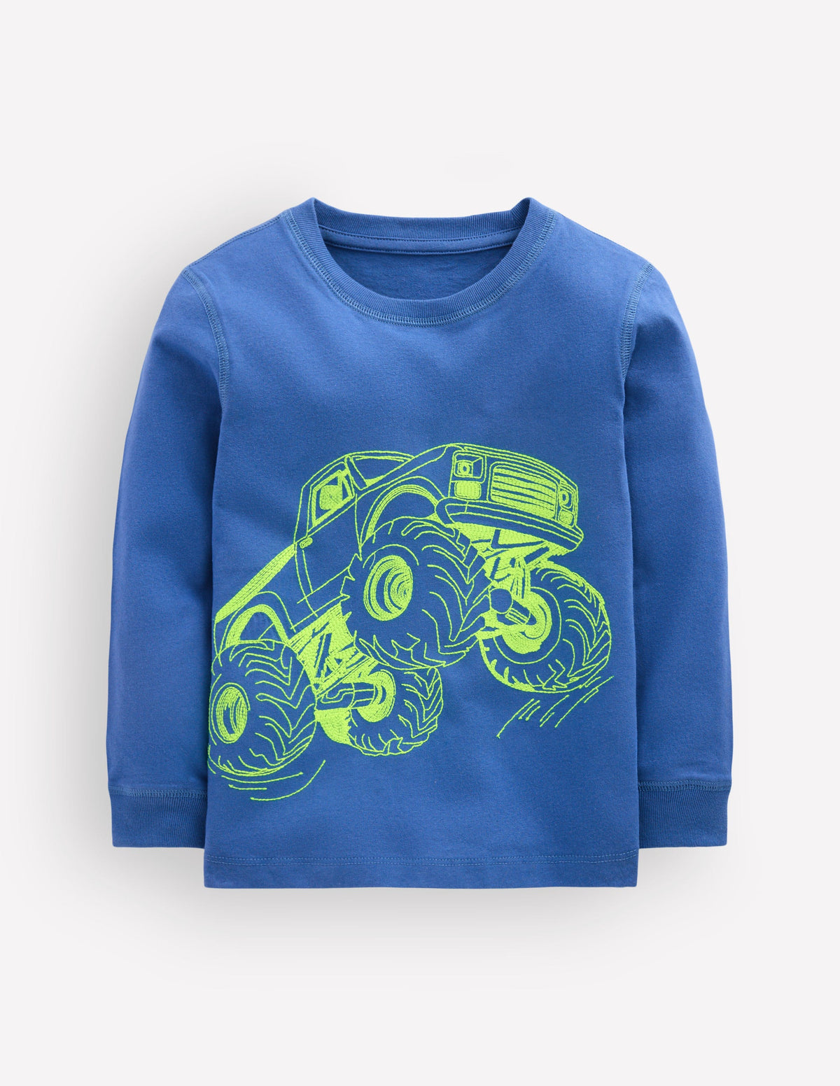 Neon Superstitch T-shirt-Bluejay Monster Truck - Image 1