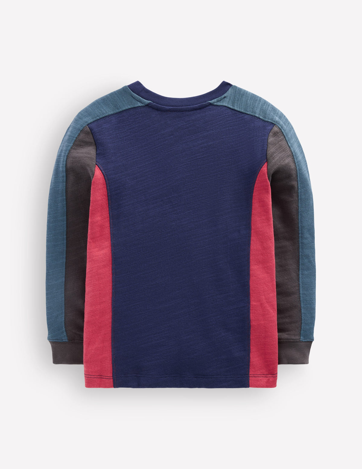 Colourblock Mid-weight T-Shirt-College Navy Colourblock - Image 2