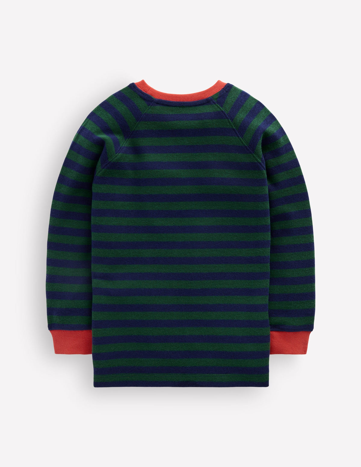 Cosy Textured Stripe T-shirt-Forest Green / College Navy - Image 2