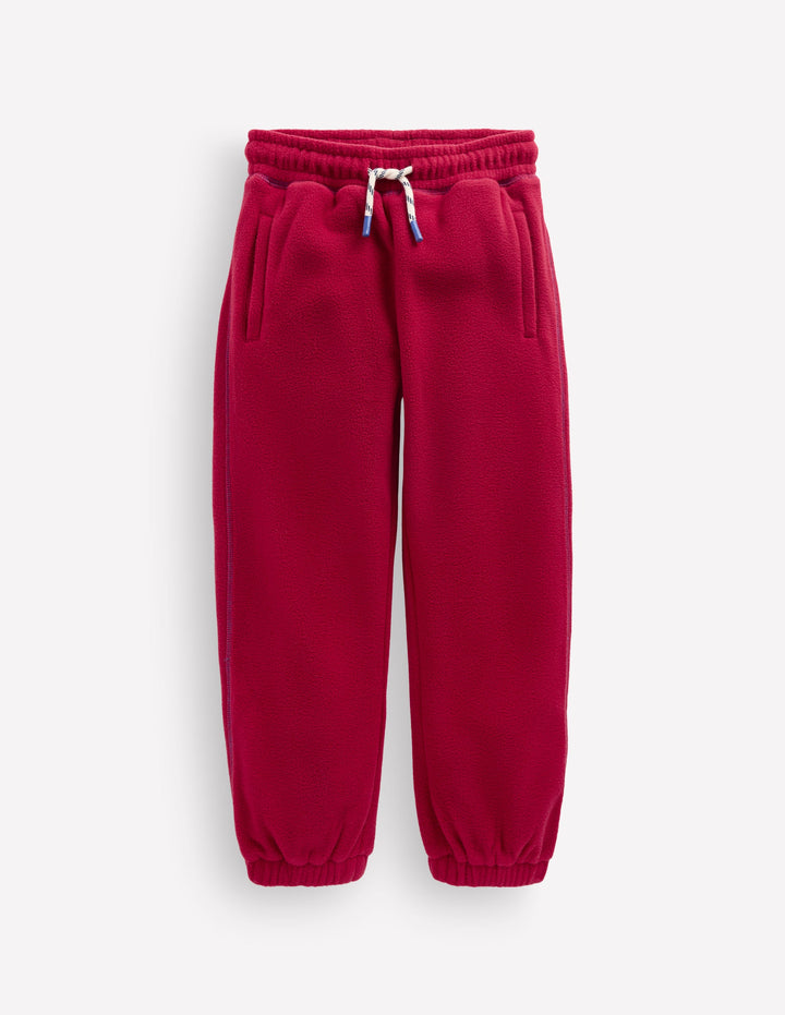 Cosy Fleece Joggers-Deep Red