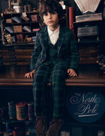 Smart Check Blazer-Navy Check