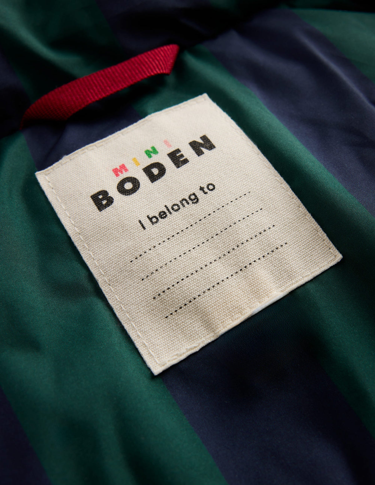 Mid-Length Baffled Coat-NAVY AND GREEN STRIPE-5