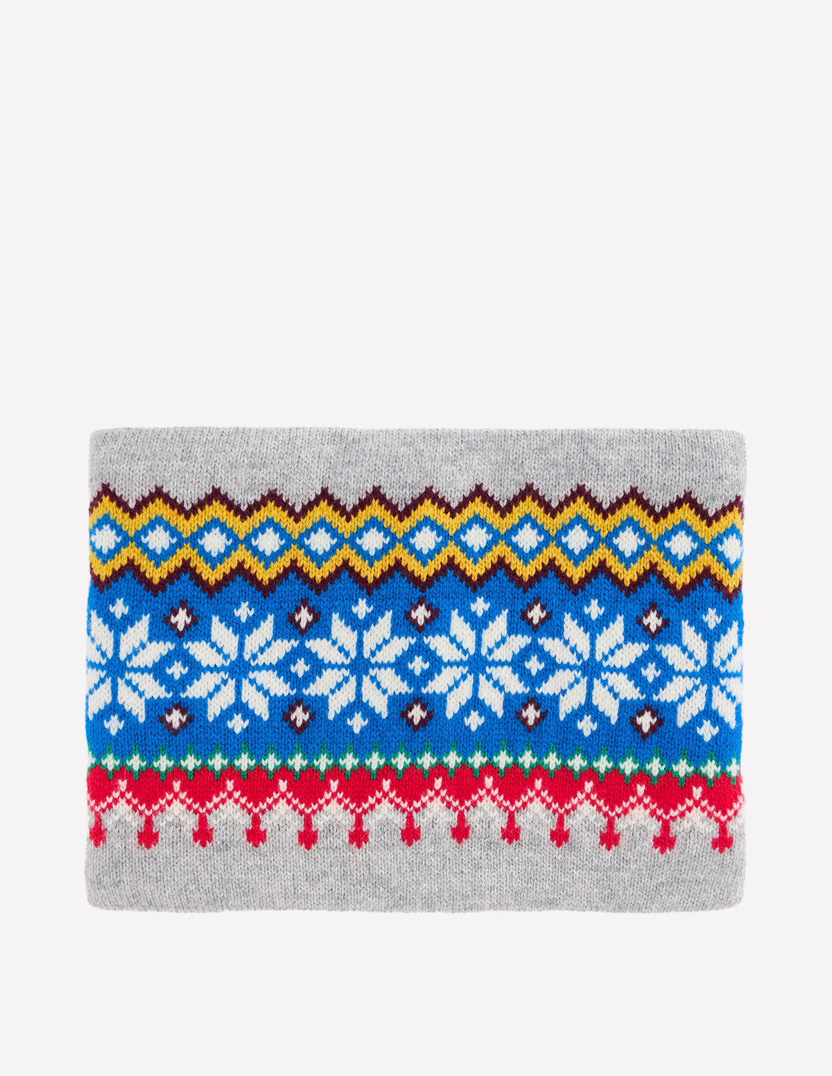 Fair Isle Snood-Grey Marl-1