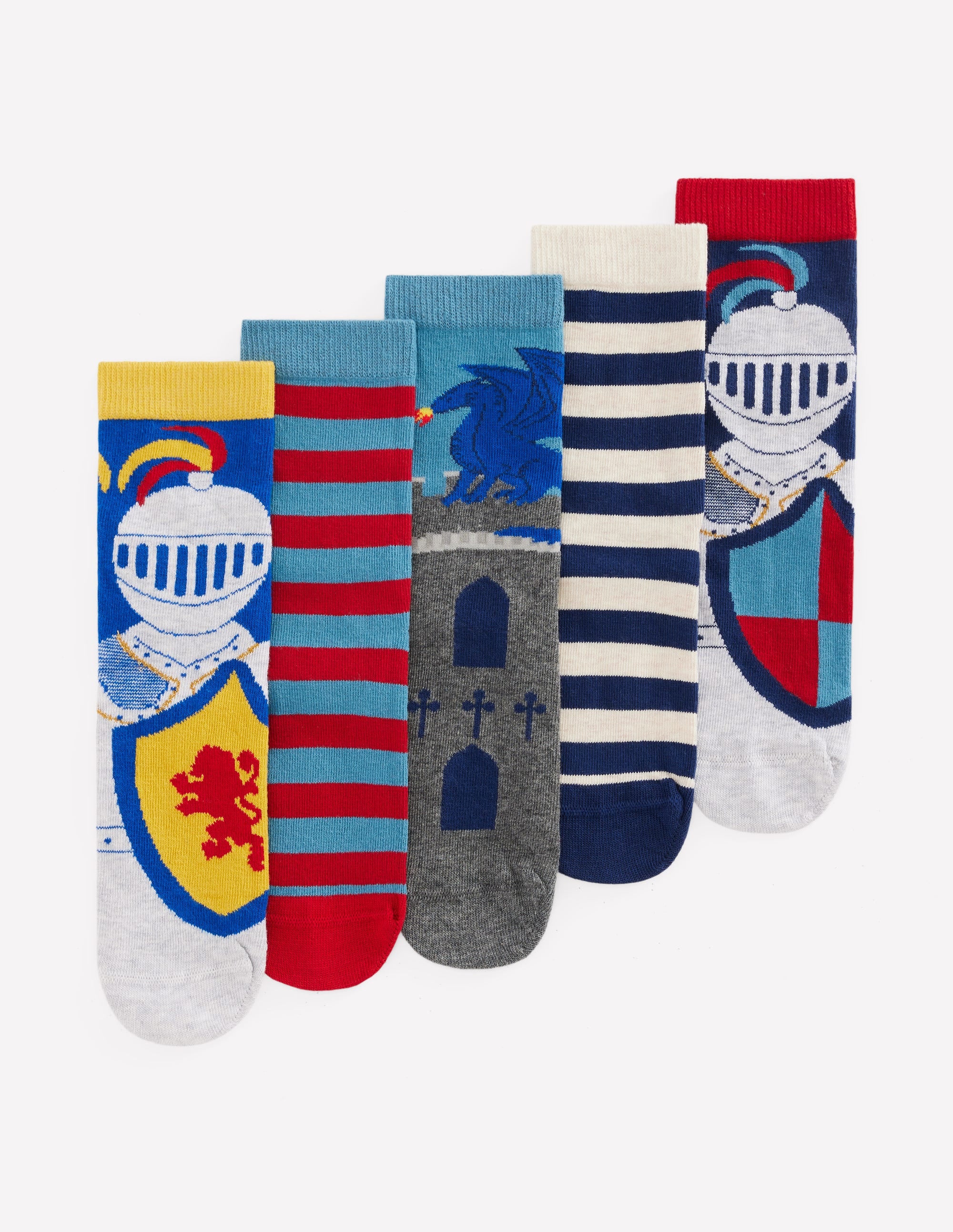 5-pack Socks-Medieval Knights - Image 1