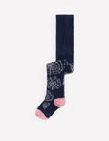 Patterned Tights-College Navy Cobwebs