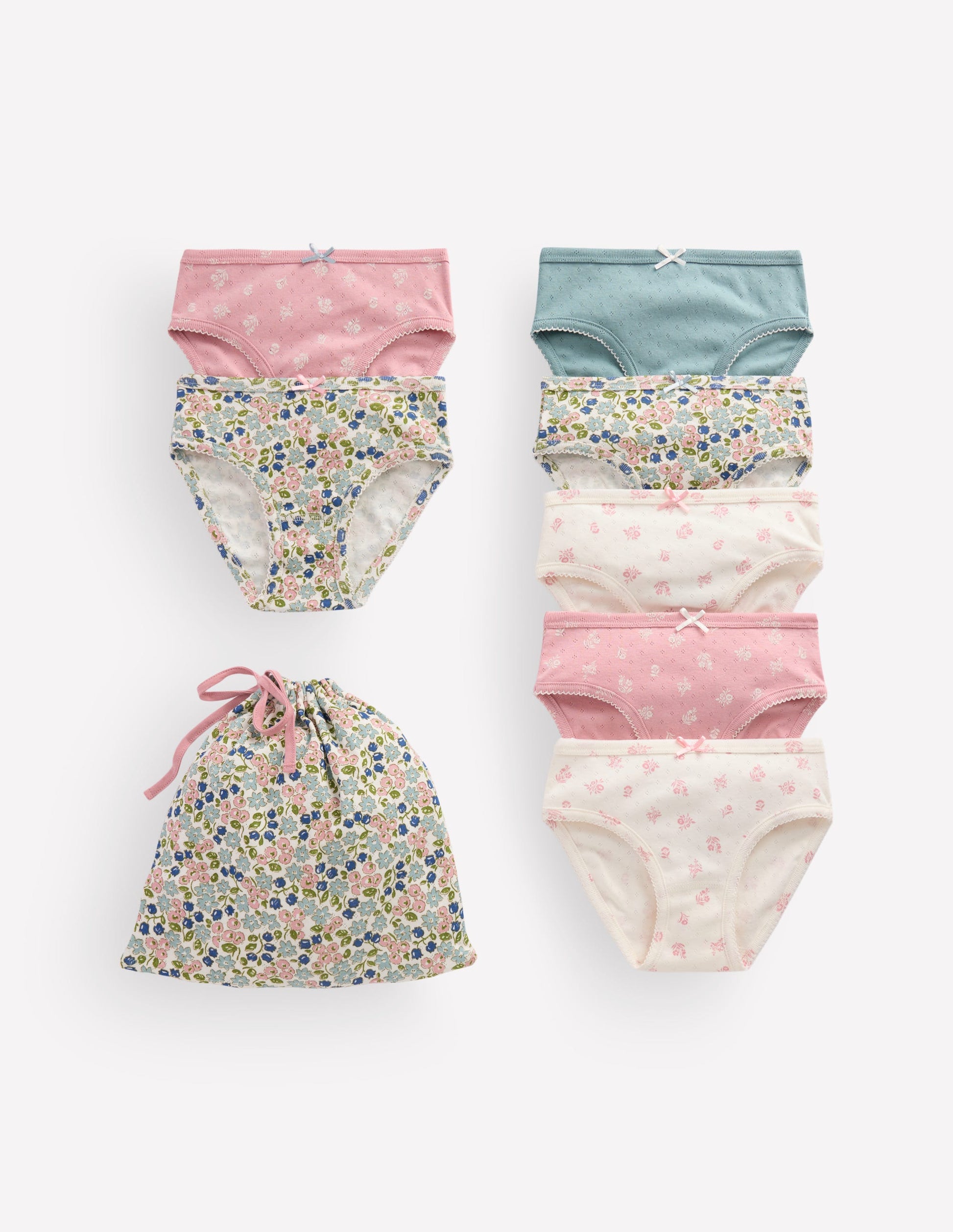 7-pack Pointelle Underwear-Patchwork ditsy floral-1