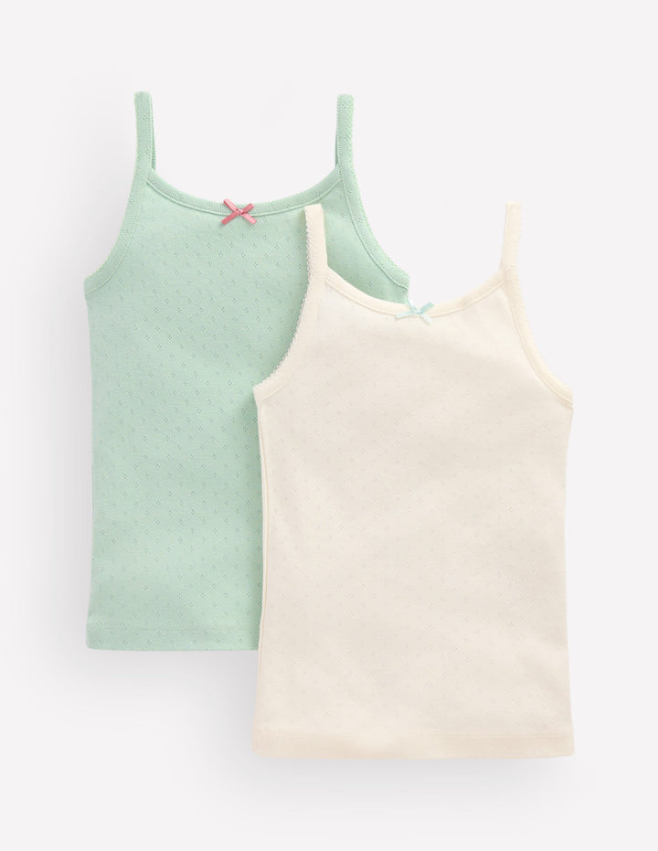2-Pack Pointelle Tank Tops-Harbor Grey