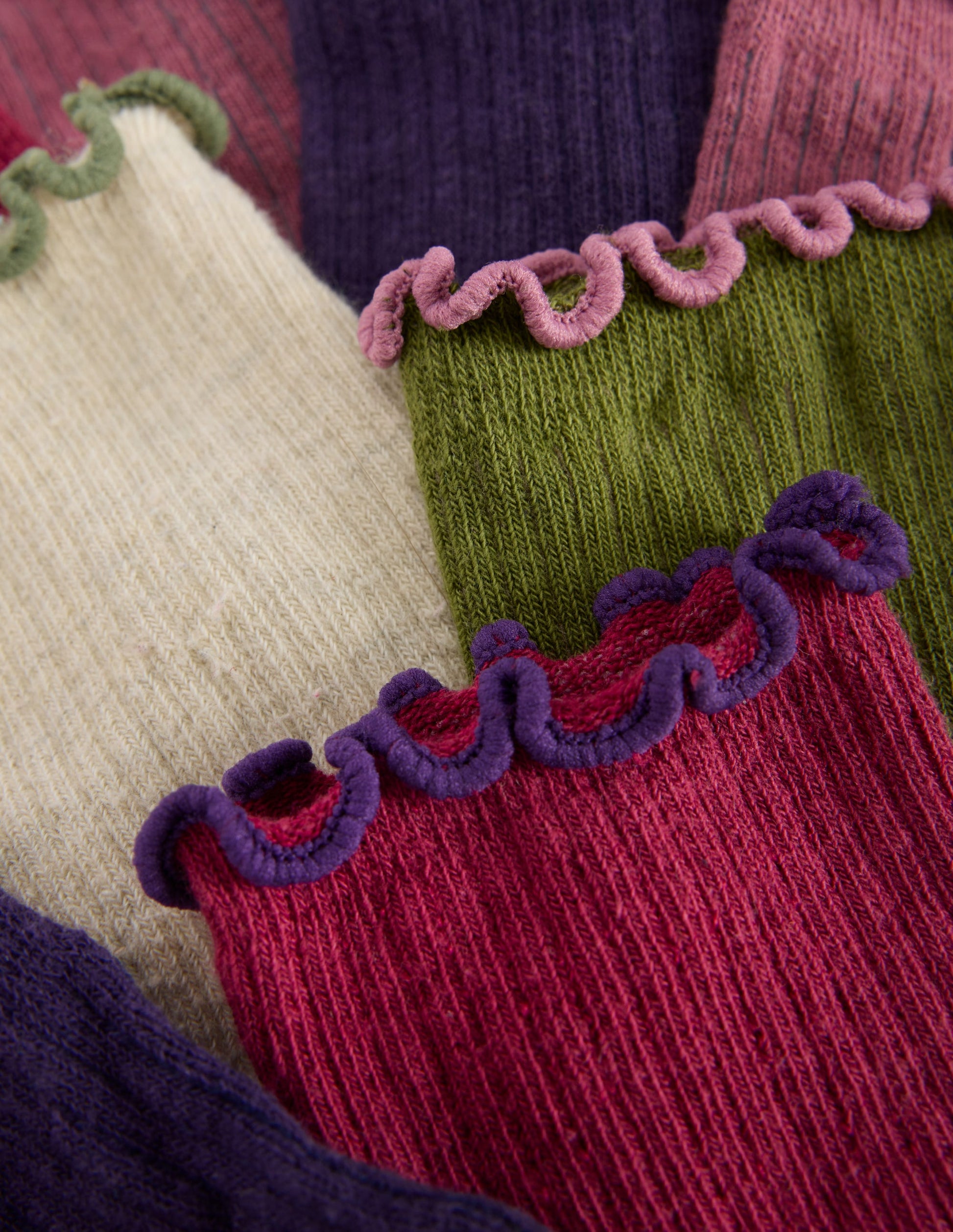 5-Pack Frill Socks-Multi-2