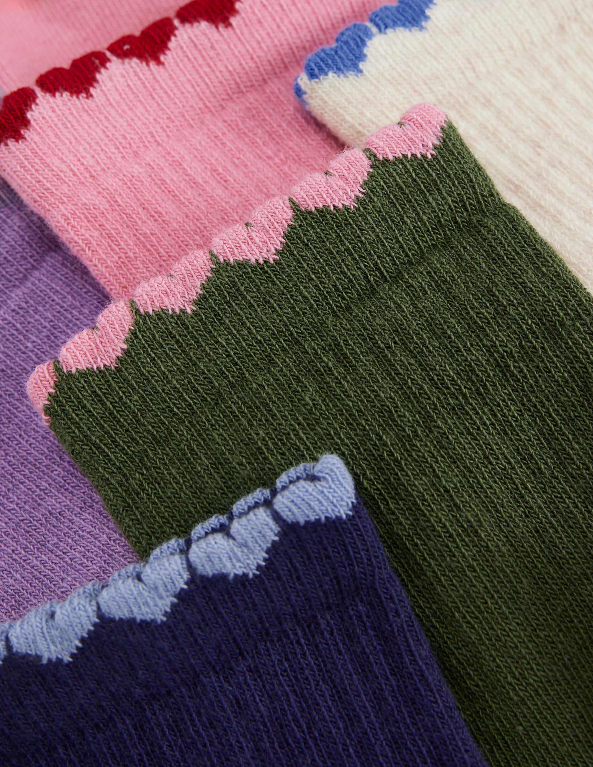5-pack Ribbed Socks-Fun Shaped Trims-2