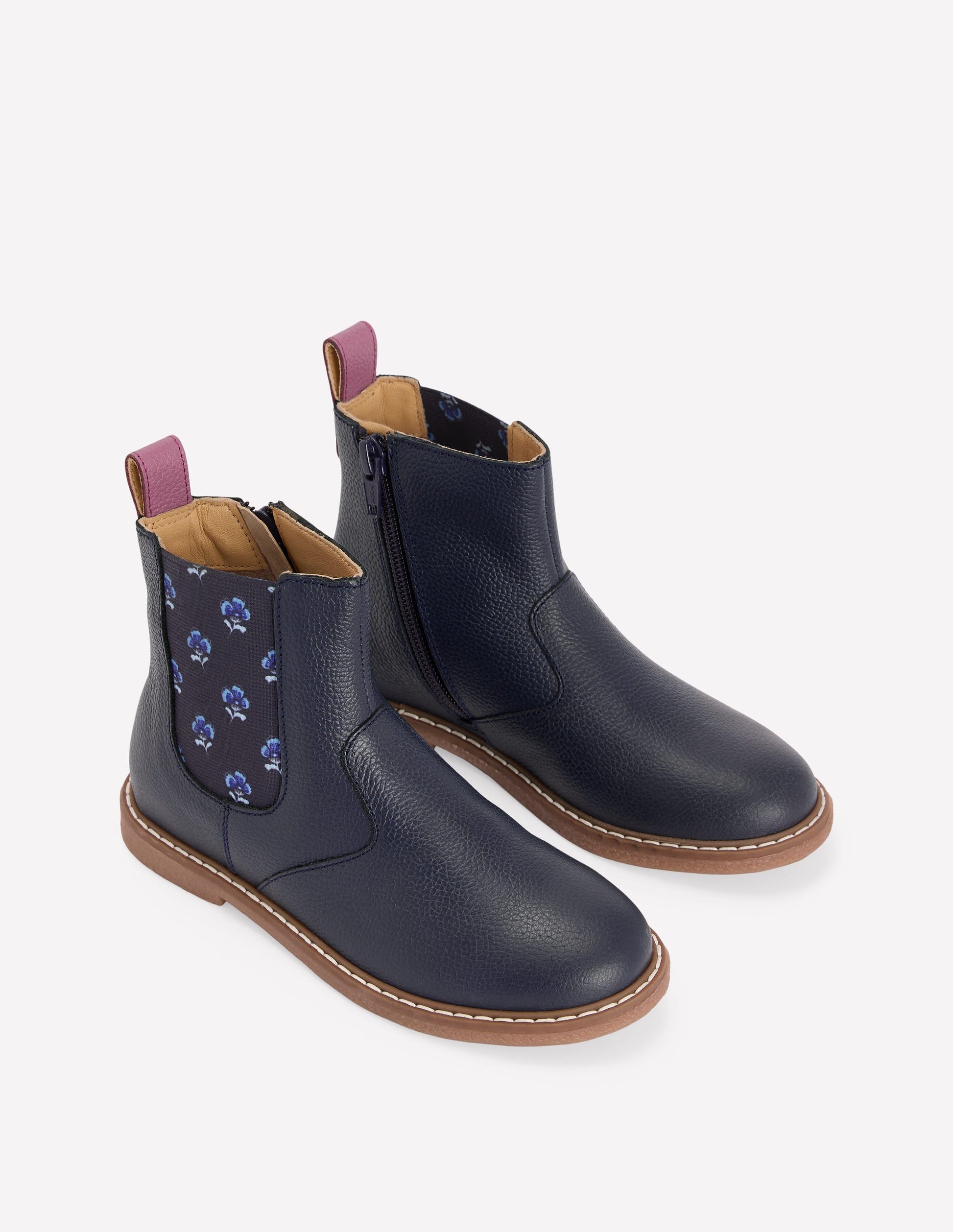 Chelsea Boots-Navy Floral-2