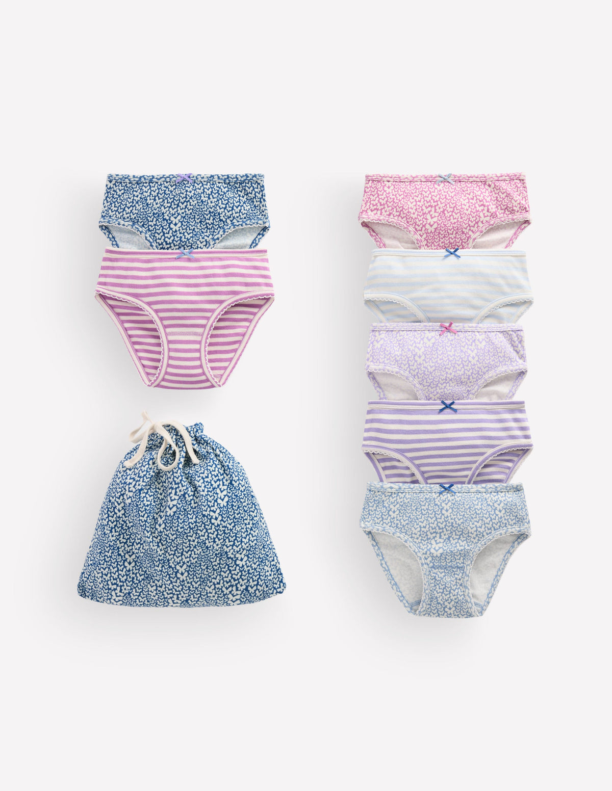 7-Pack Underwear-Purple Butterflies-1