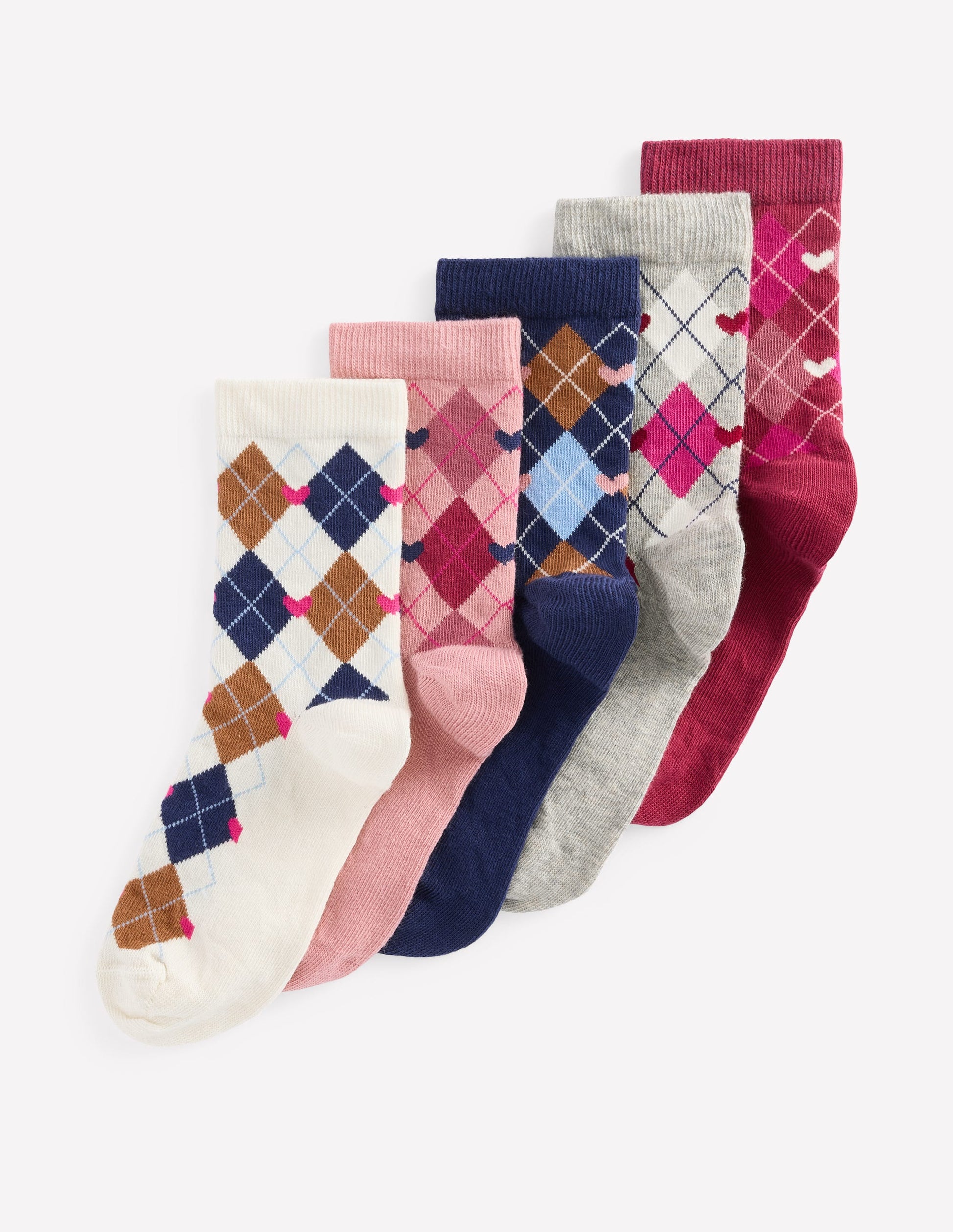 5-Pack Socks-Multi Argyle-1