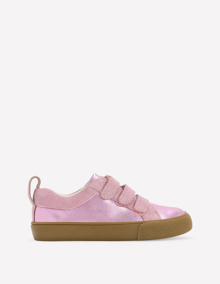 Velcro Low top-Pink Metallic