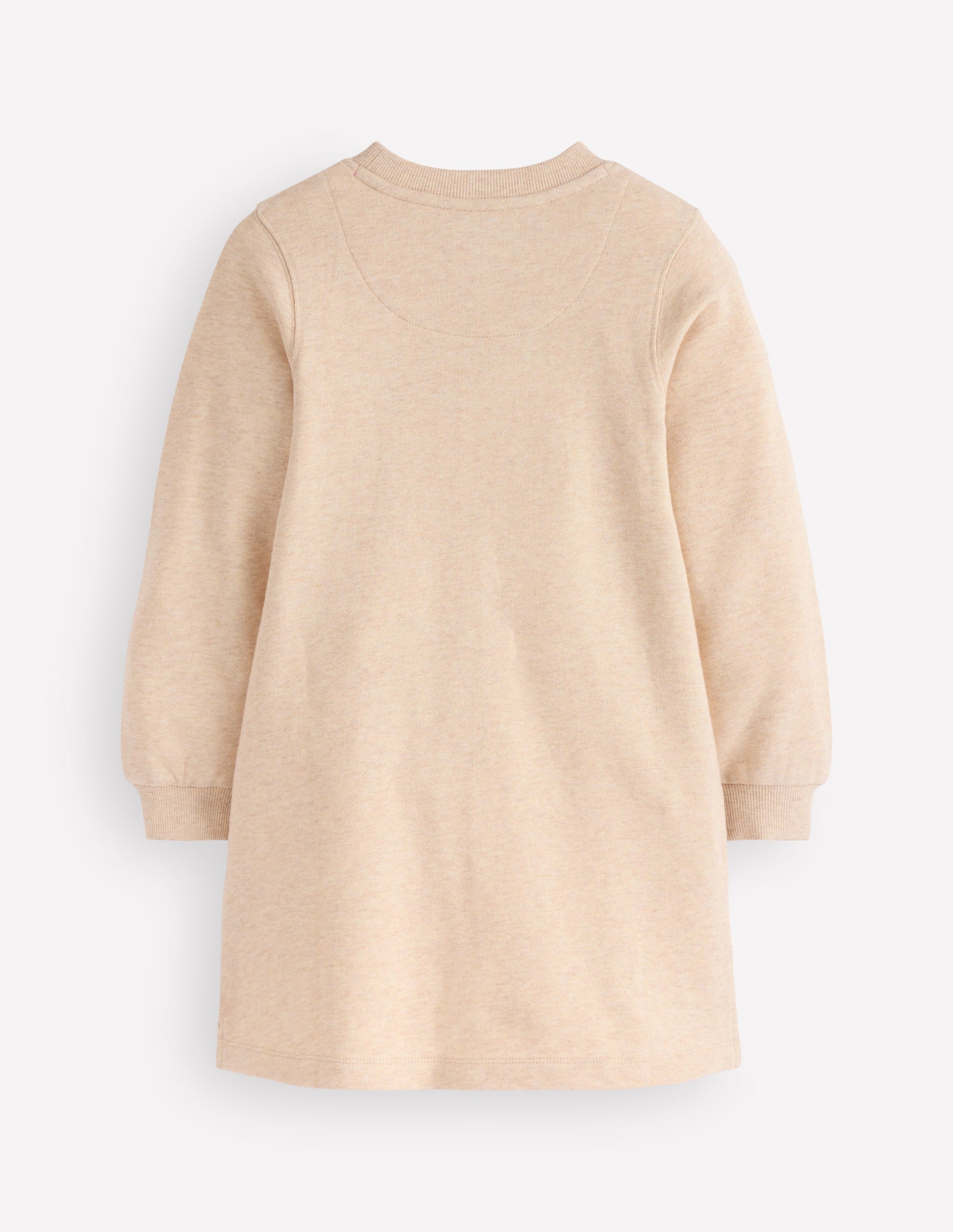 Ida Sweatshirt Appliqué Dress-Oatmeal Butterlies-2
