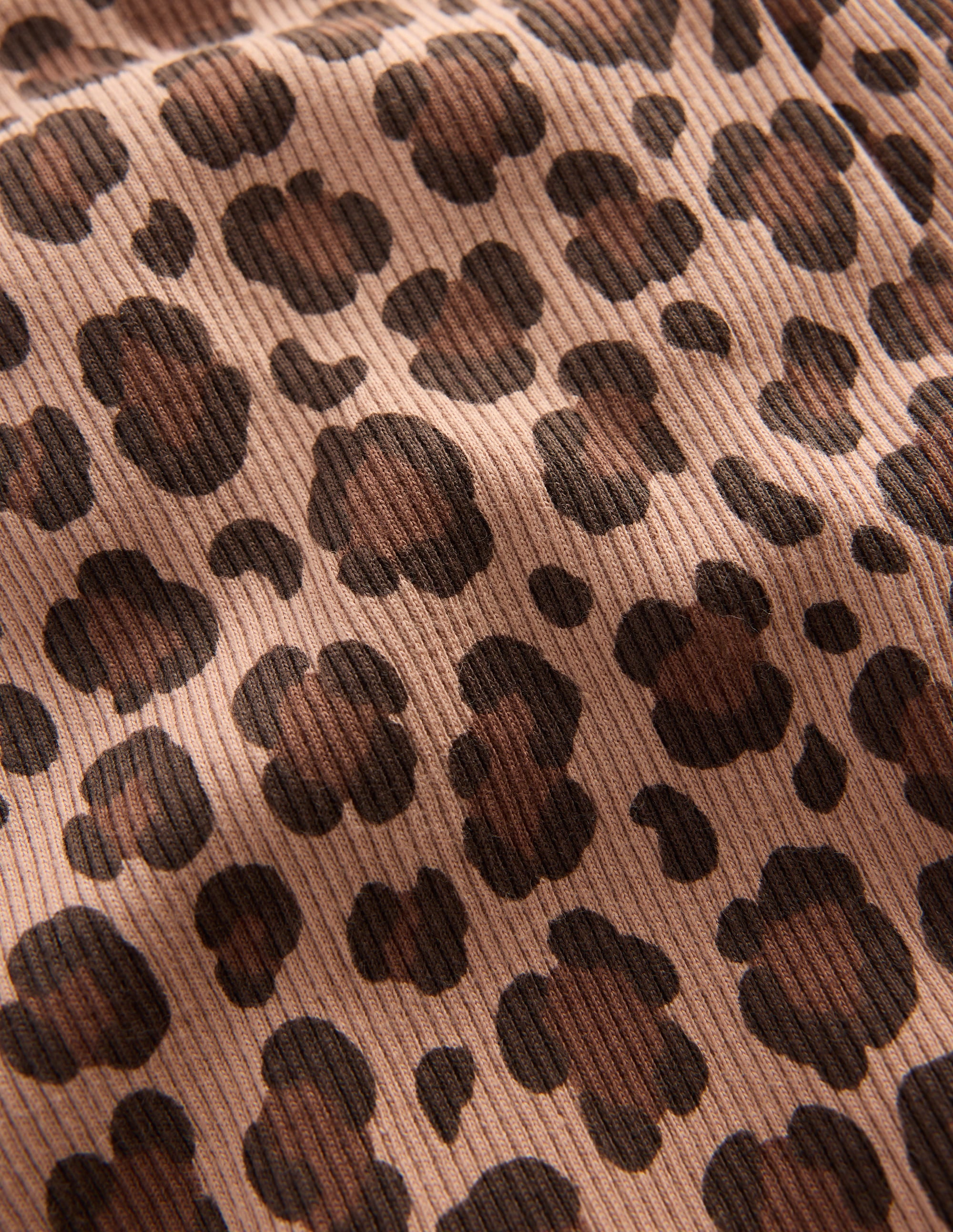Ribbed Leggings-Brown Leopard - Image 3