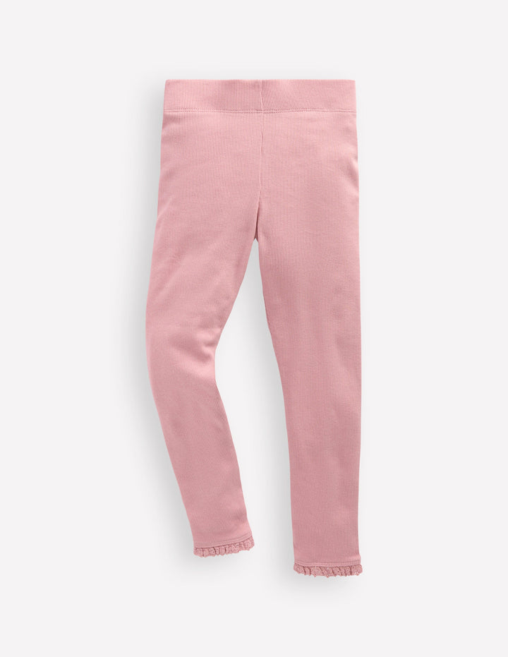 Ribbed Leggings-Vintage Pink