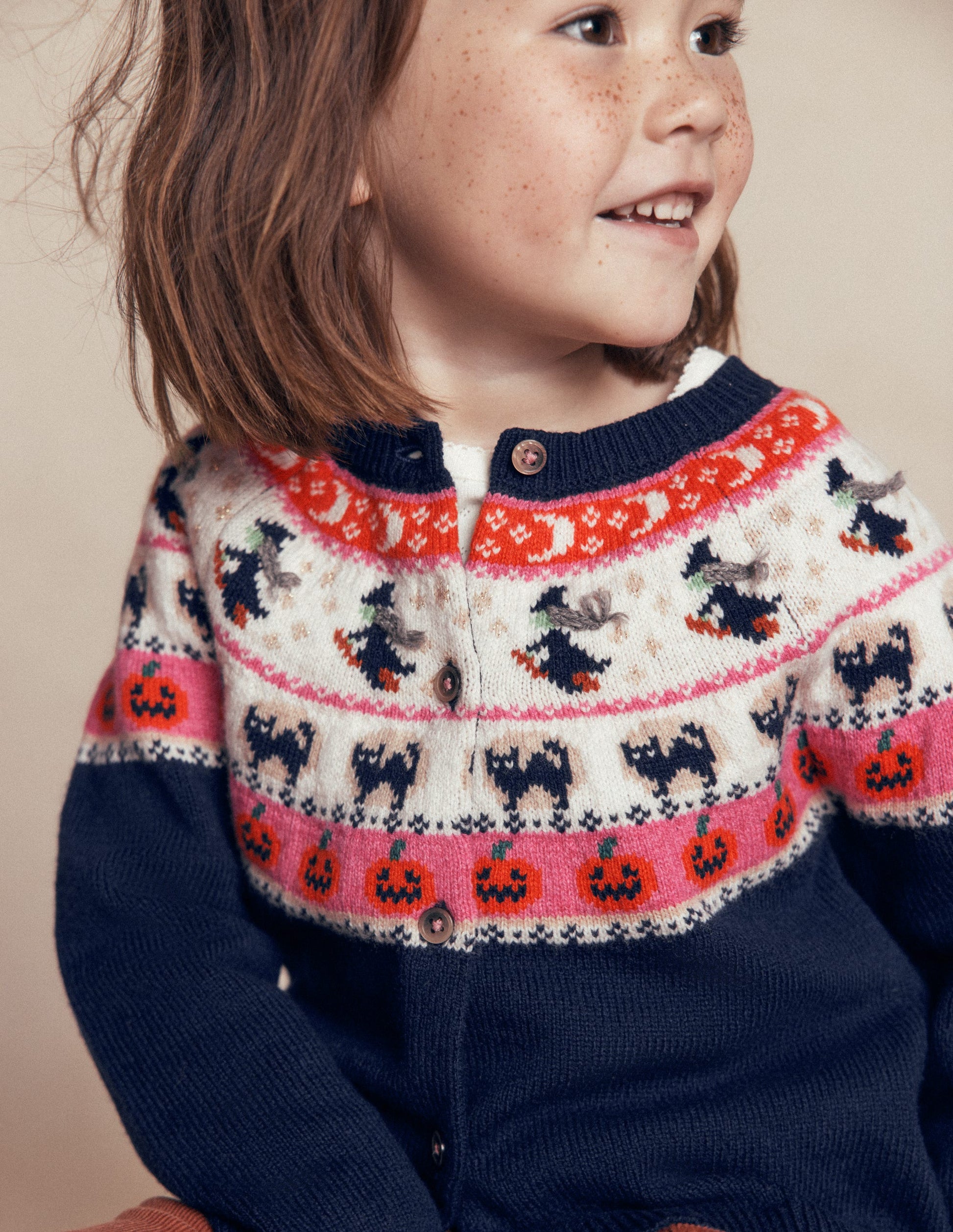Edie Fair Isle Cardigan-College Navy Halloween-2
