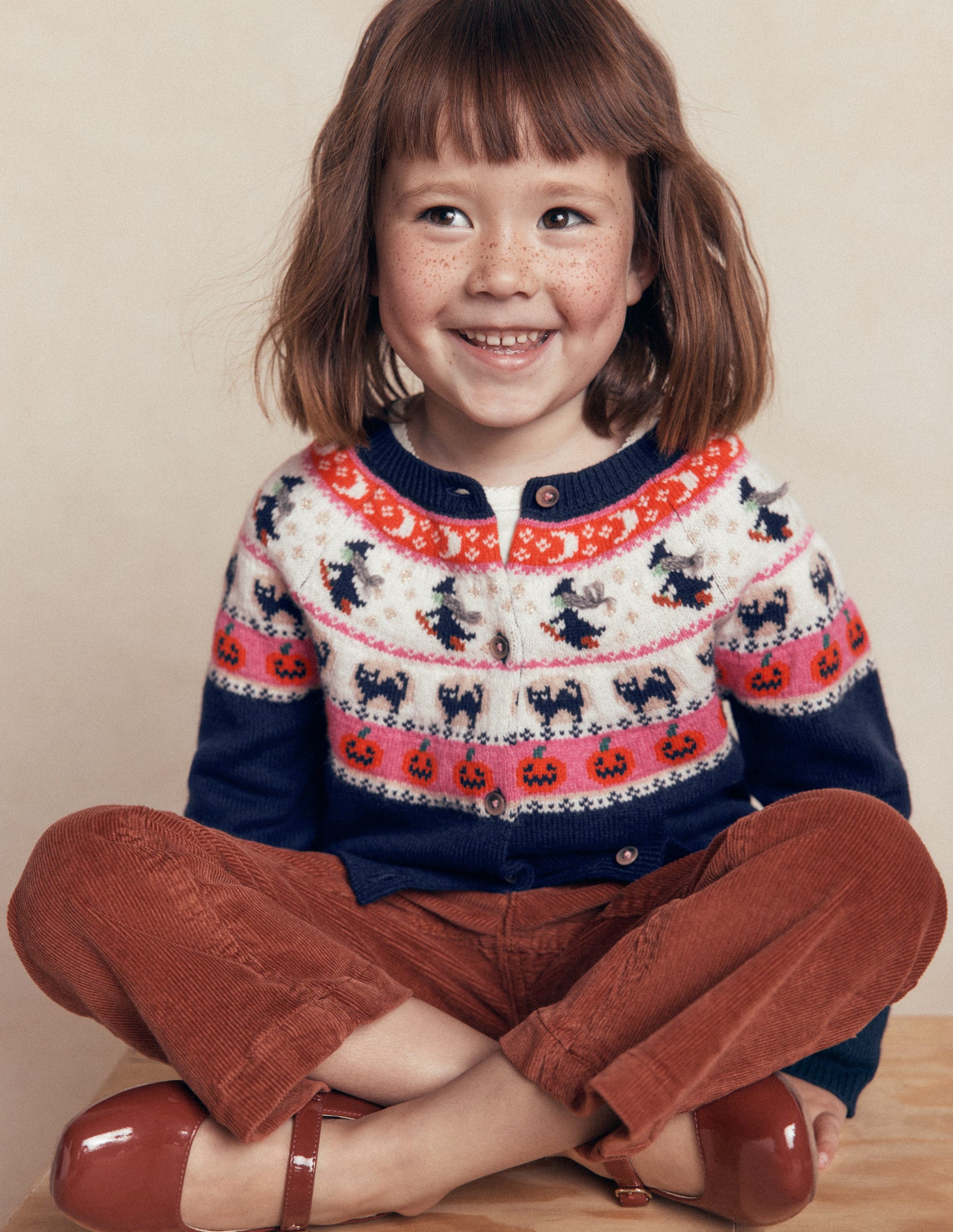 Edie Fair Isle Cardigan-College Navy Halloween-3
