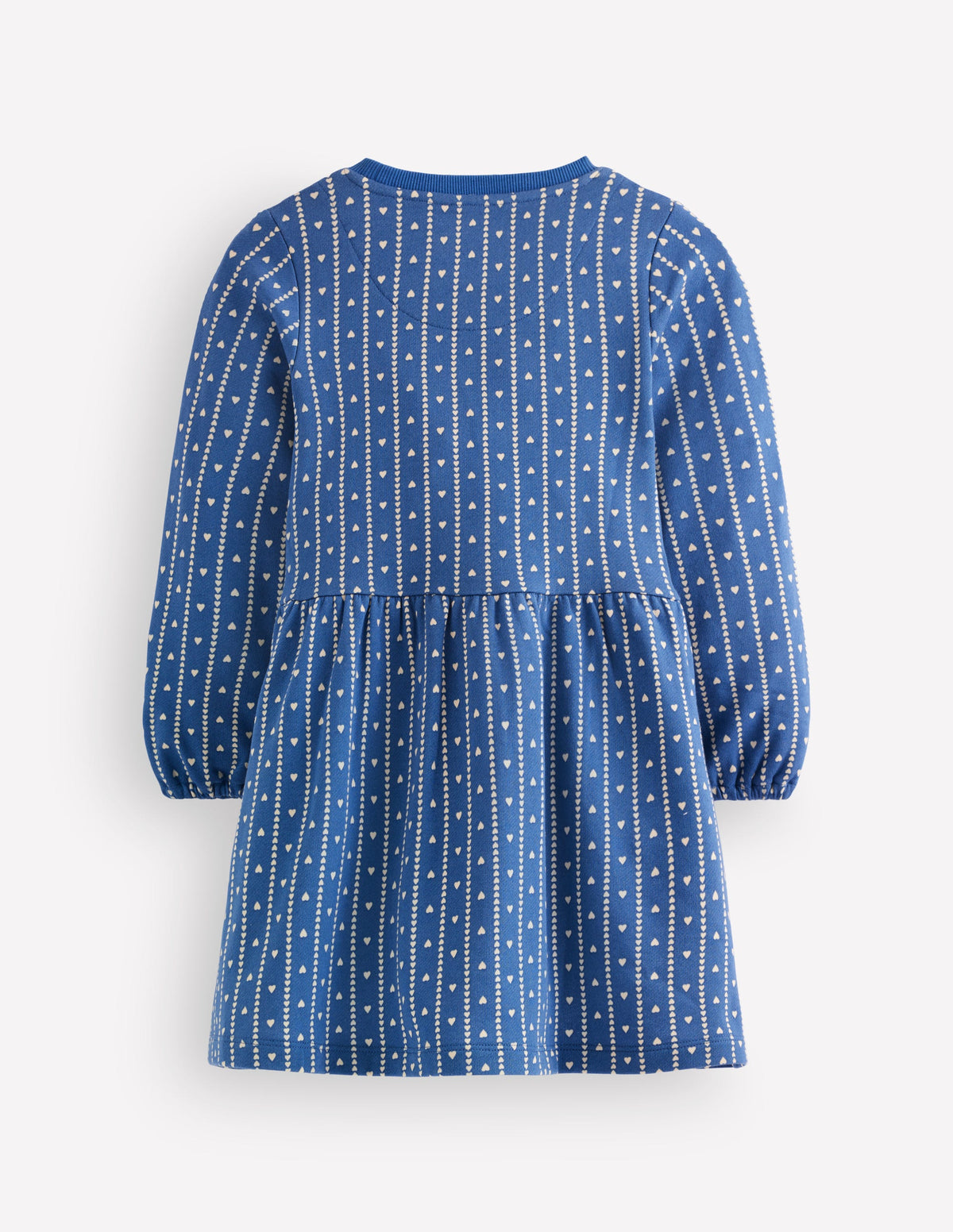mini boden sweatshirt dress Girls Minna in Blue waisted sweatshirt style is SIze:9XL Beige Wedding Shoes, Cream Mom M