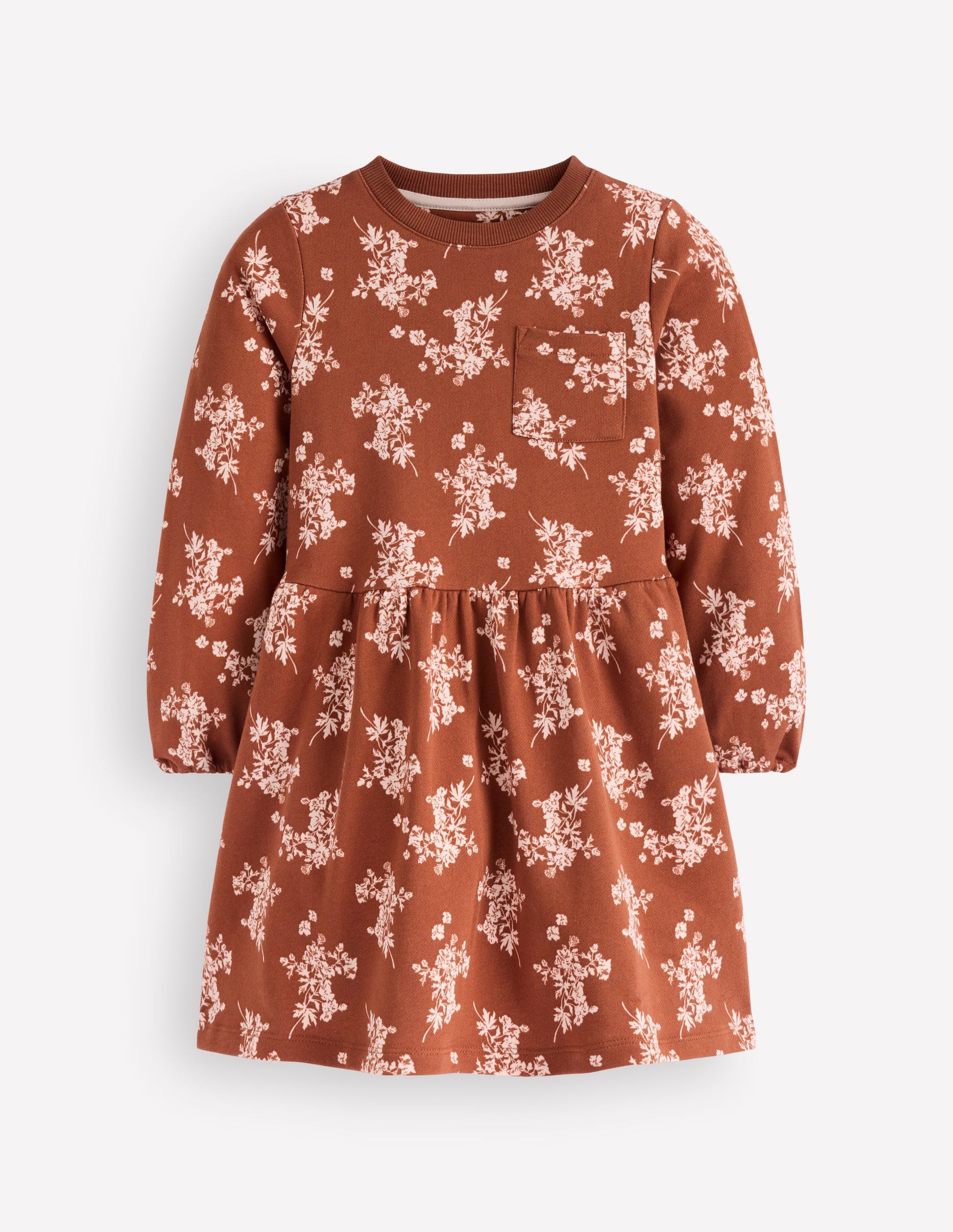 mini boden sweatshirt dress Girls Minna in Brown Valentine's dresses The fabric is brushed Sample Sale | Off Color:Black Turquoise