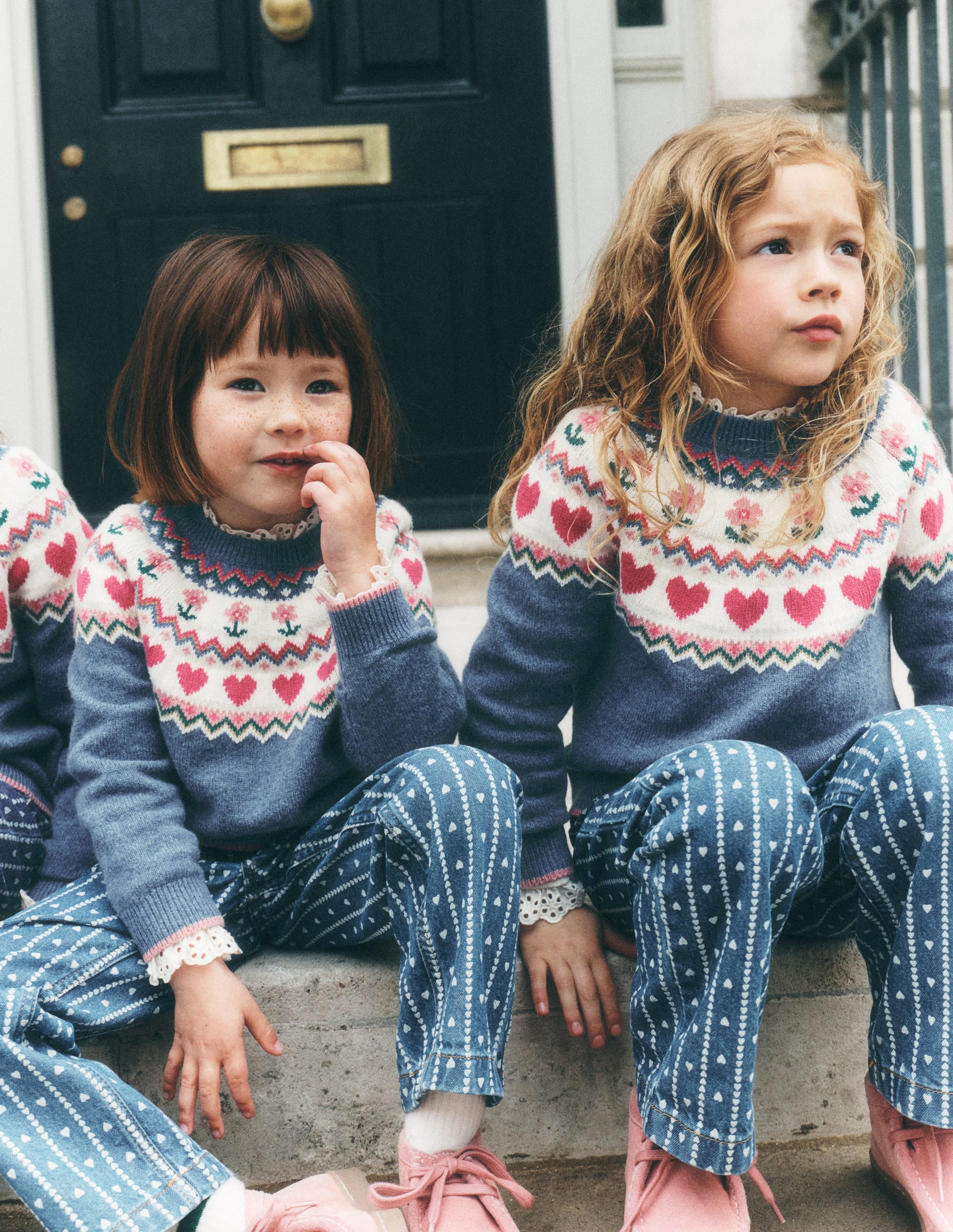 Eleanor Fair Isle Sweater-Bluejay Marl - Image 1