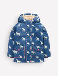 Sherpa Lined Anorak-Tourmaline Blue Small Horses