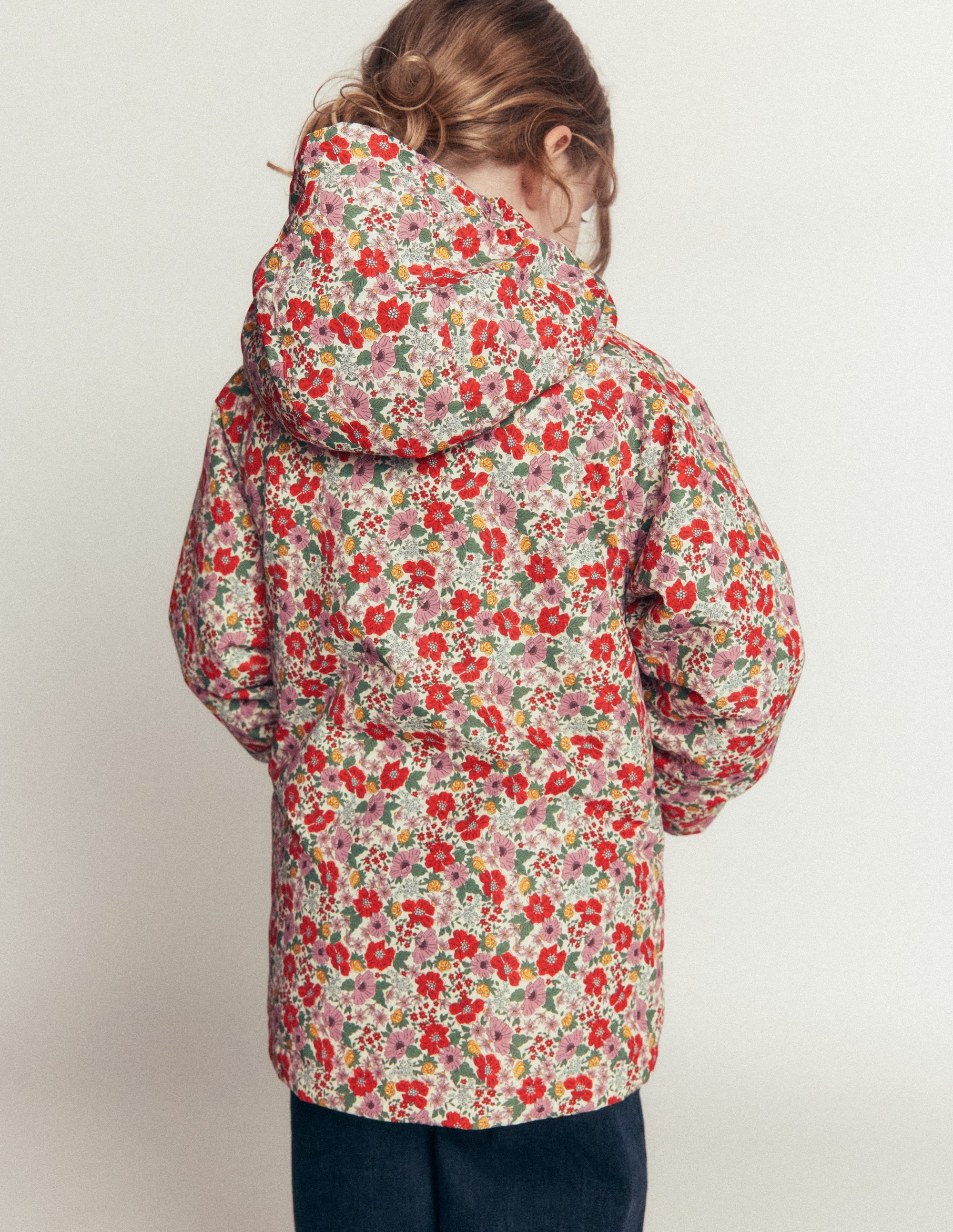 Sherpa Lined Anorak - Soft Cream Garden Flowerbed | Boden USA