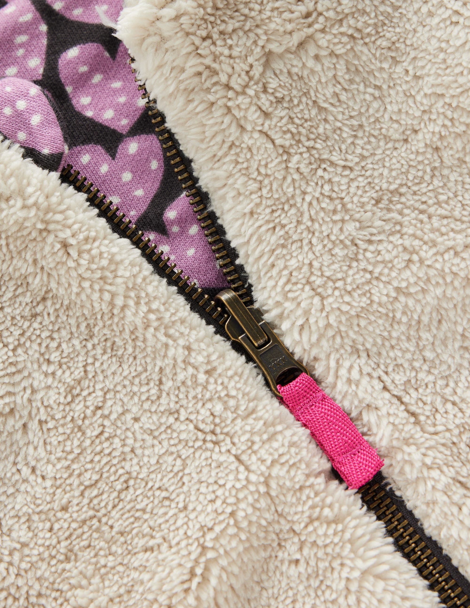 Reversible Borg Hoody-Purple Hearts - Image 3