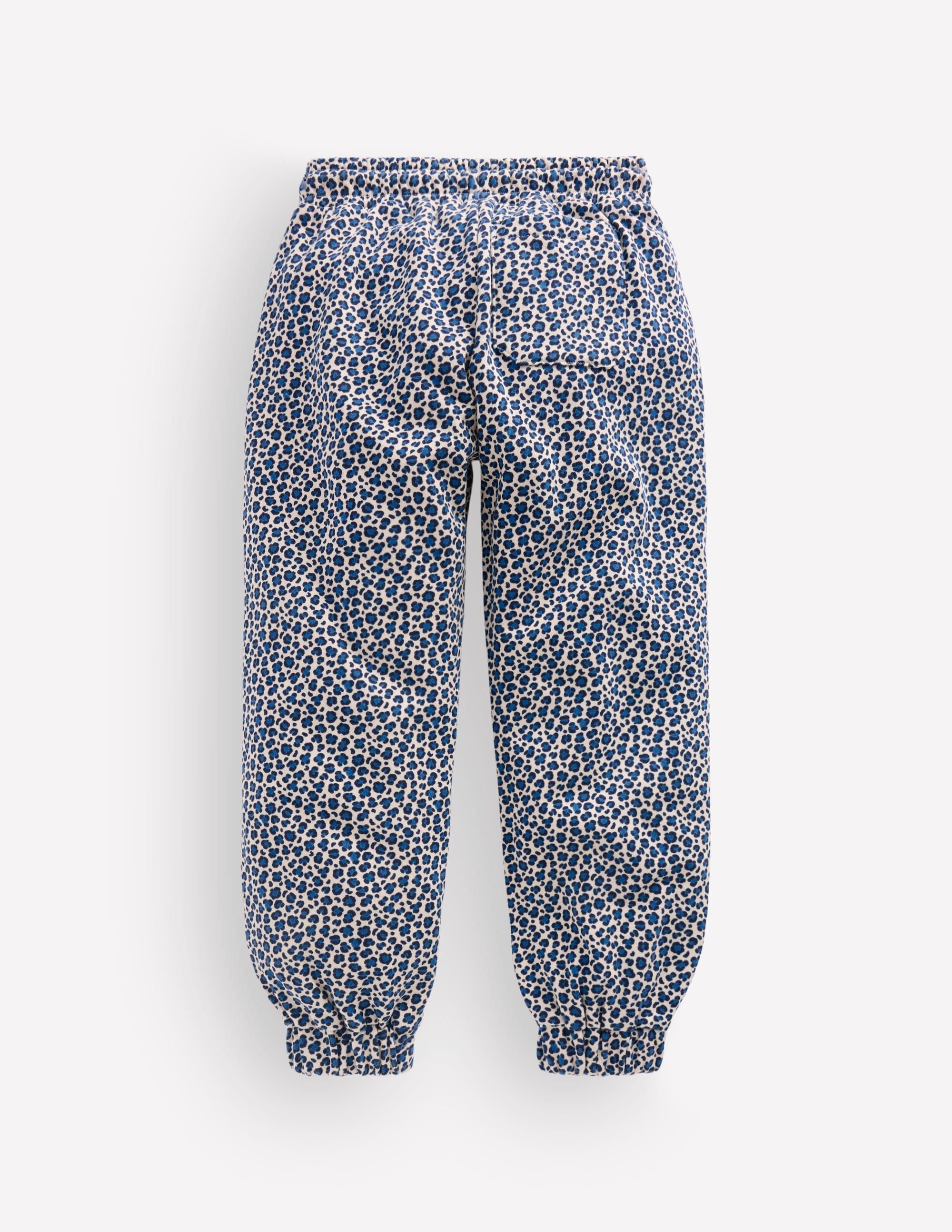 Fun Printed Joggers-Calico White/ Blue Leopard - Image 2