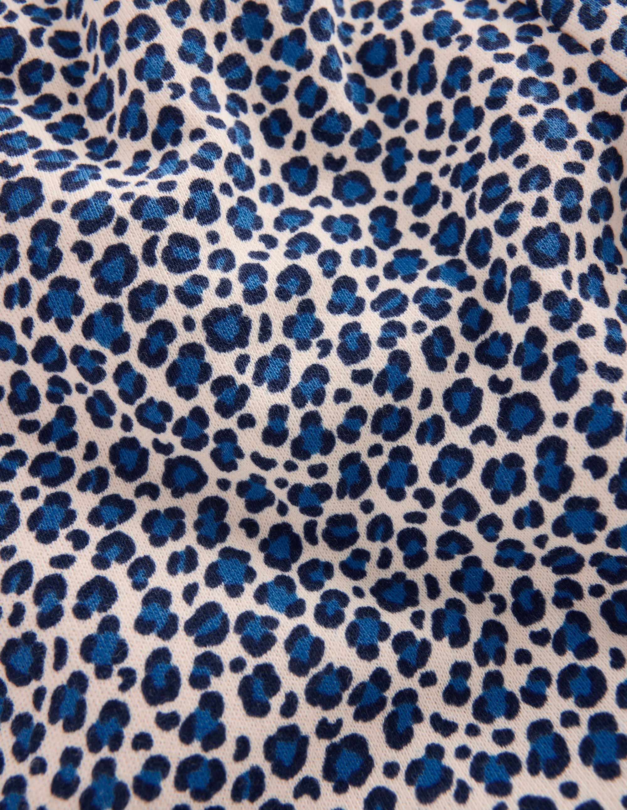 Fun Printed Joggers-Calico White/ Blue Leopard - Image 3