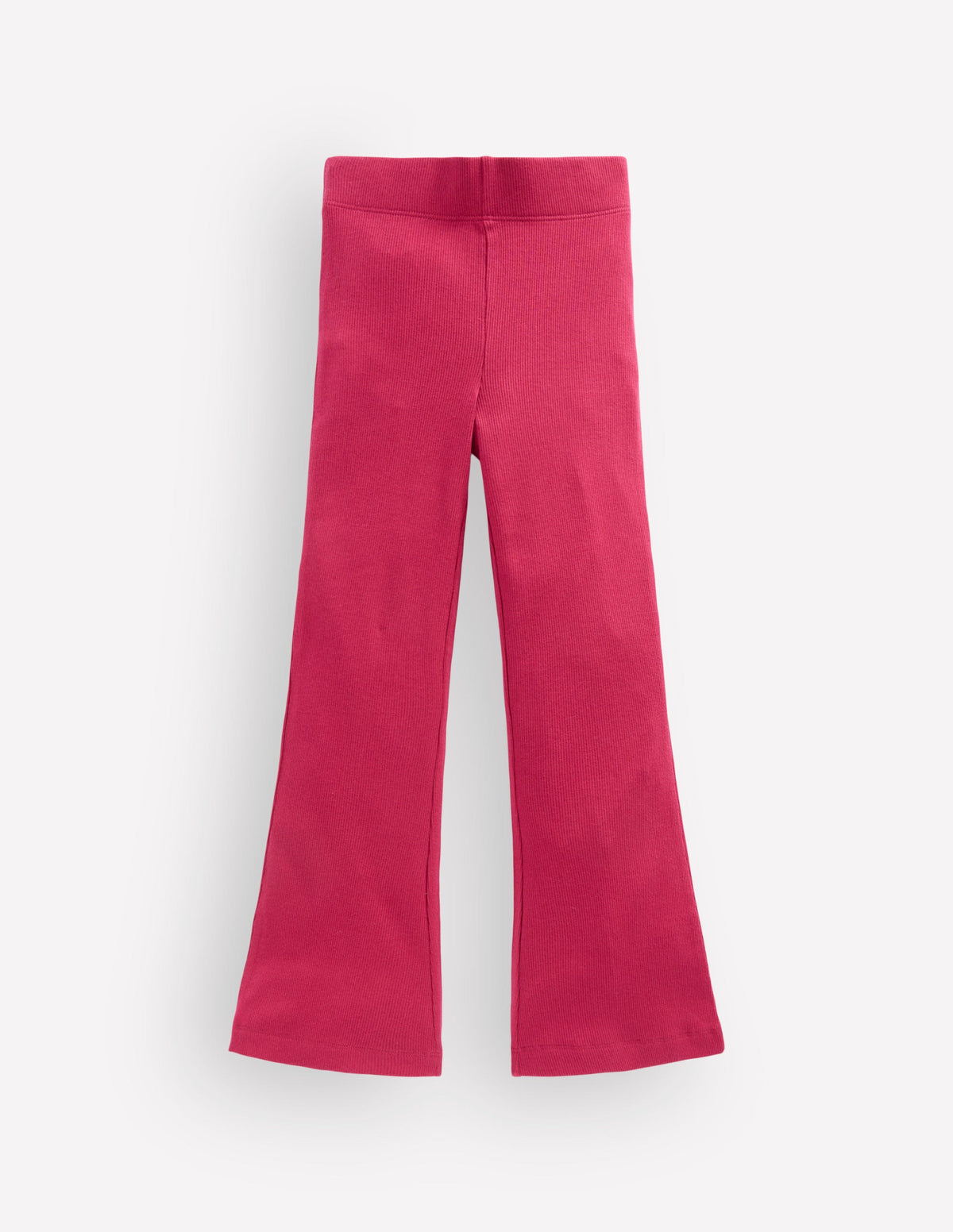 Ribbed Flared Leggings-Red Bud-1