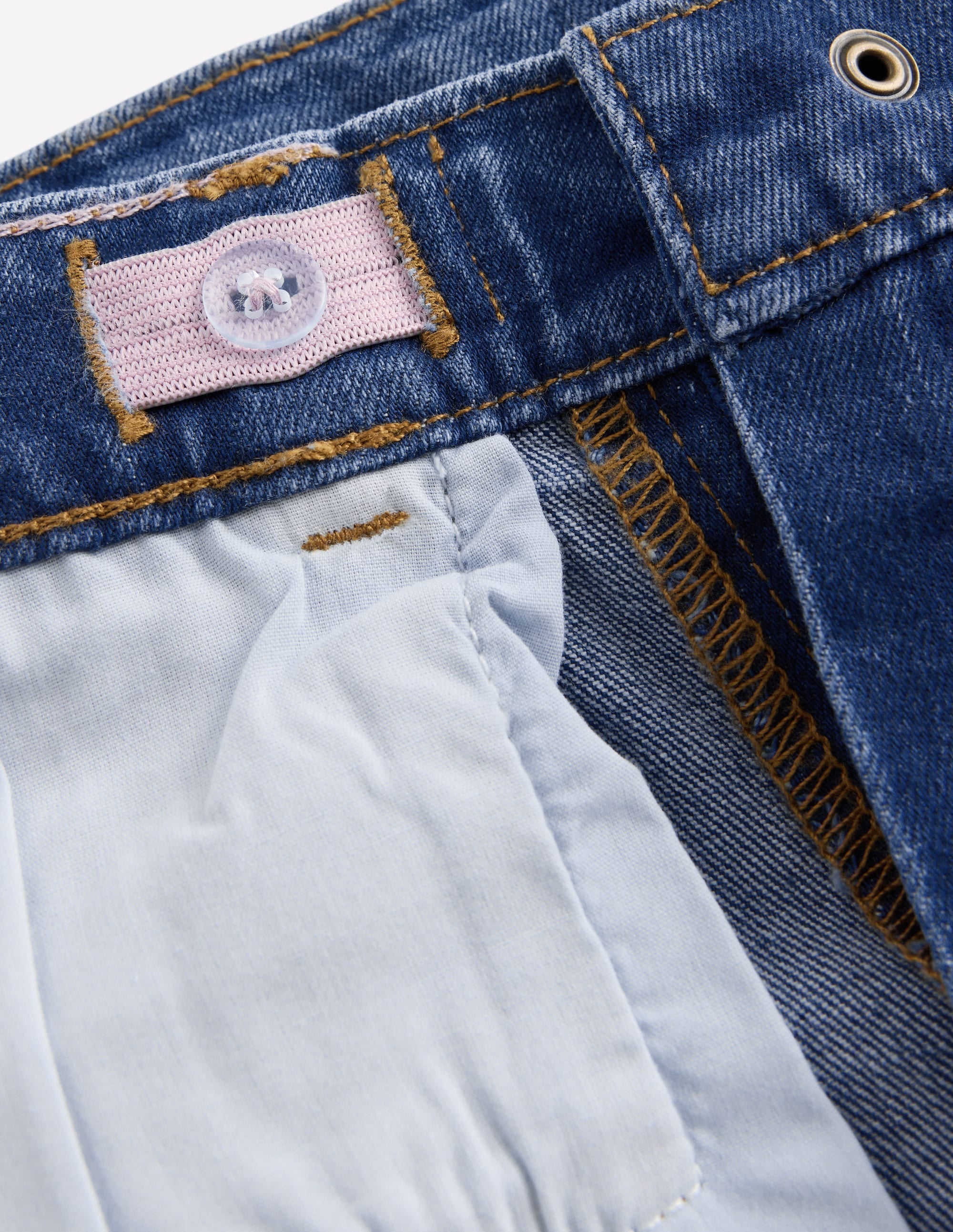 Wide Leg Jeans-Mid Wash Heart Applique - Image 4