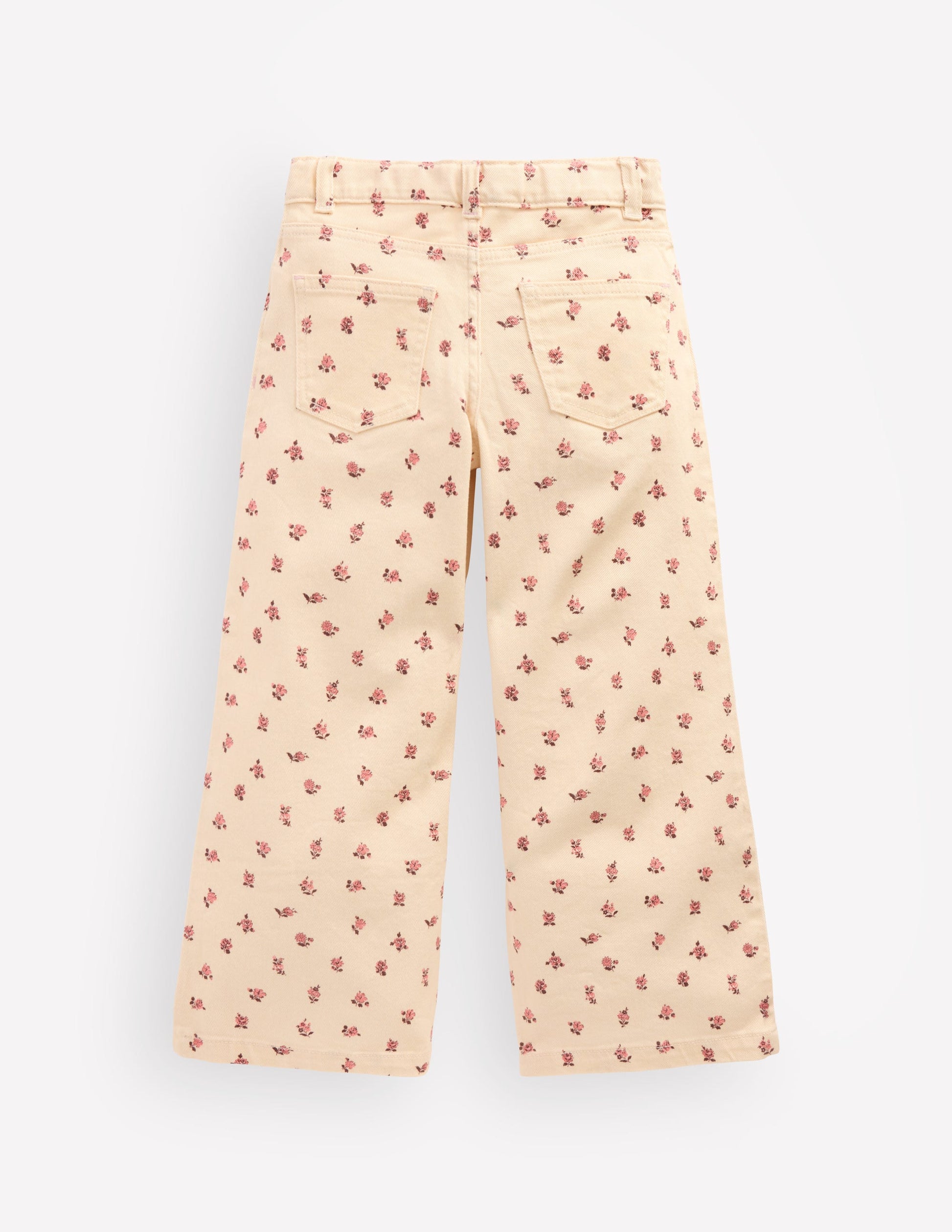 Wide Leg Jeans-Soft Ivory Ditsy Floral-2