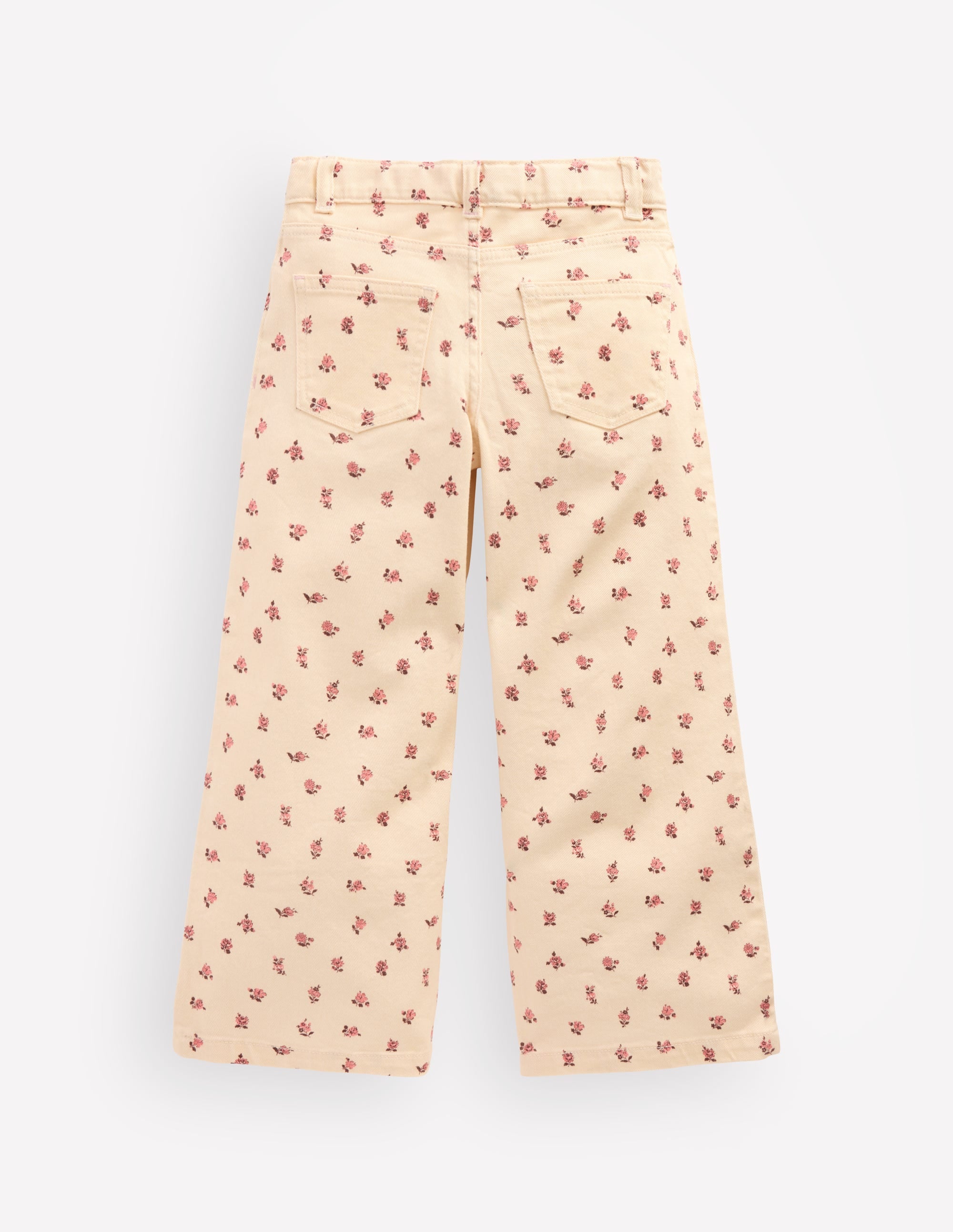 Wide Leg Jeans-Soft Ivory Ditsy Floral - Image 2